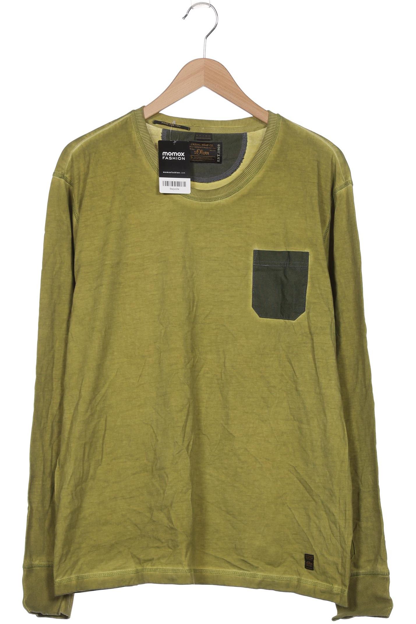

s.Oliver Herren Langarmshirt, grün, Gr. 56