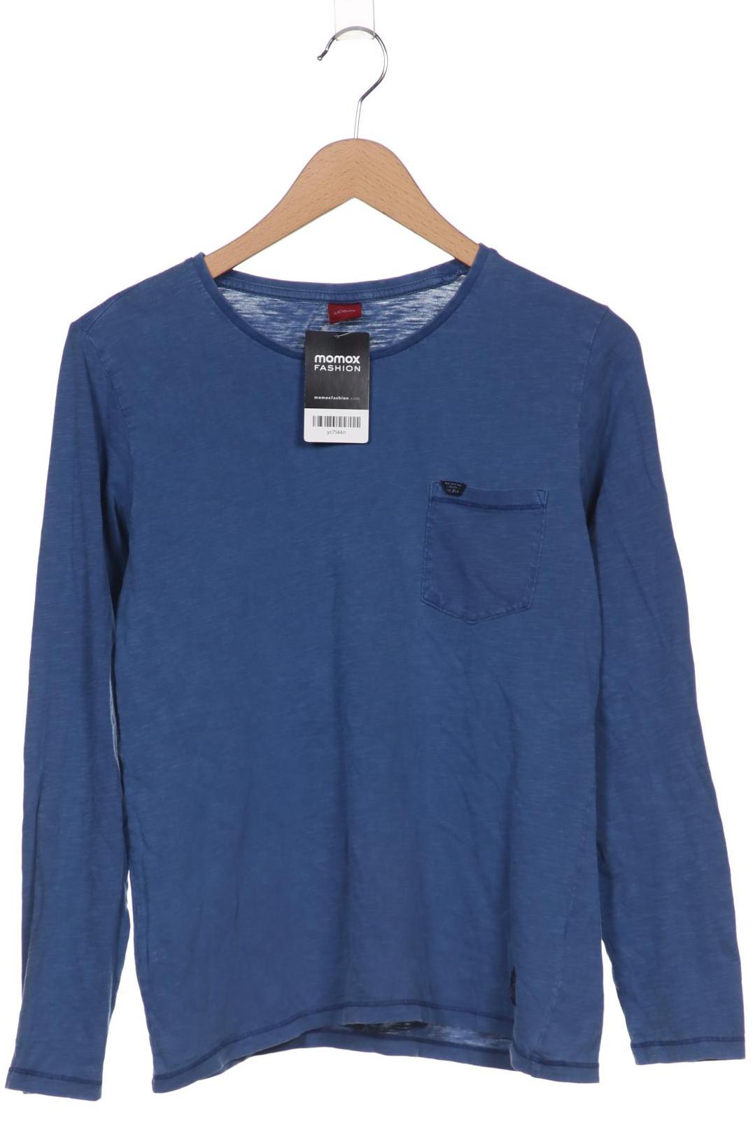 

s.Oliver Herren Langarmshirt, blau, Gr. 46