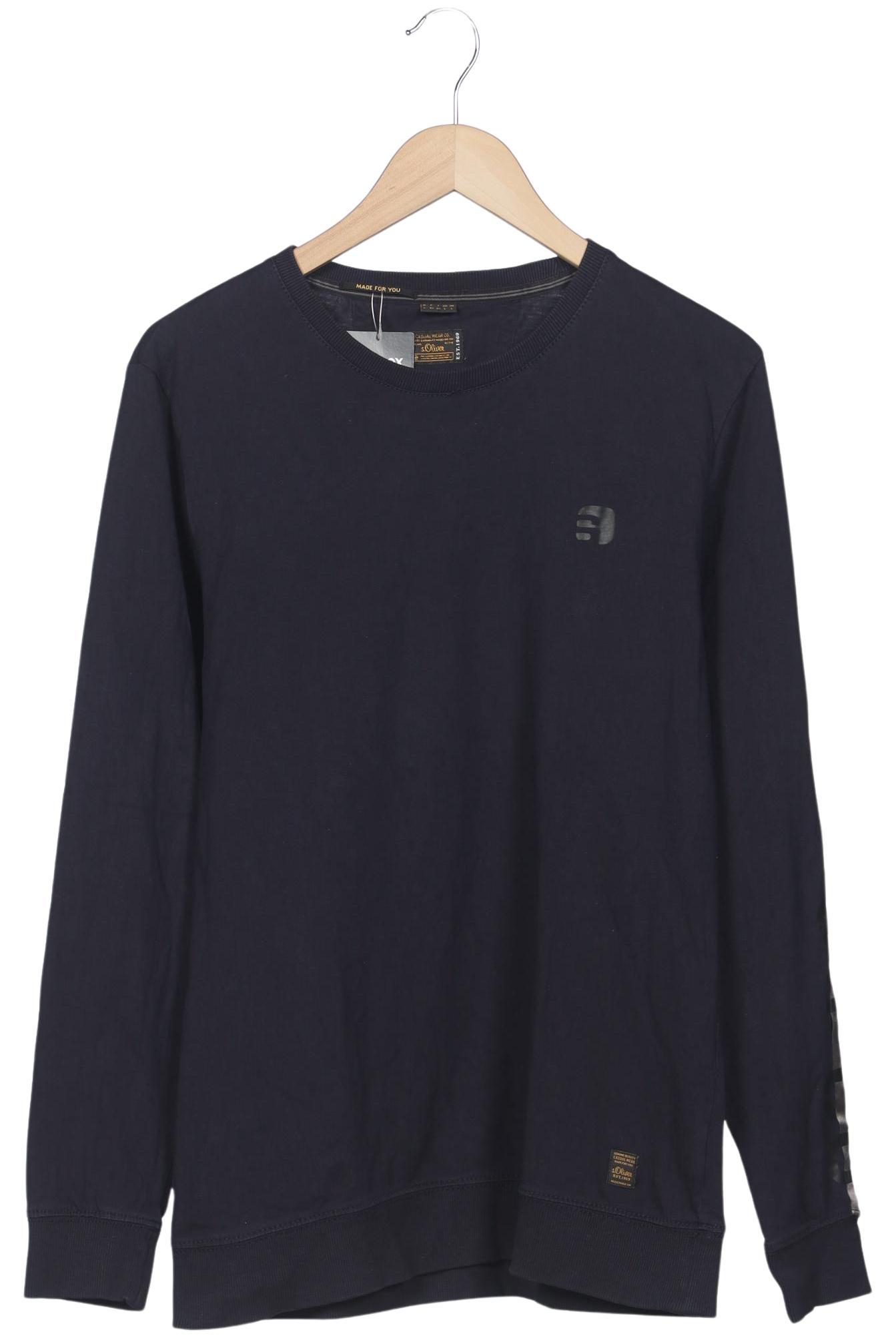 

s.Oliver Herren Langarmshirt, marineblau, Gr. 52