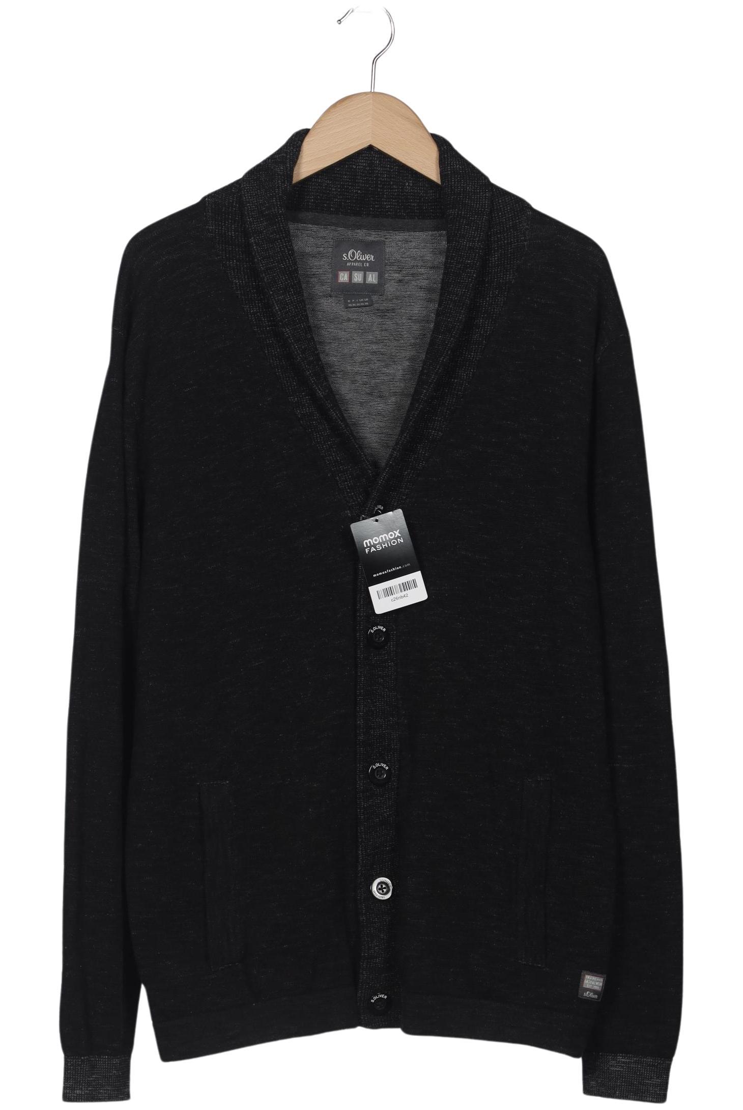 

s.Oliver Herren Strickjacke, schwarz, Gr. 56