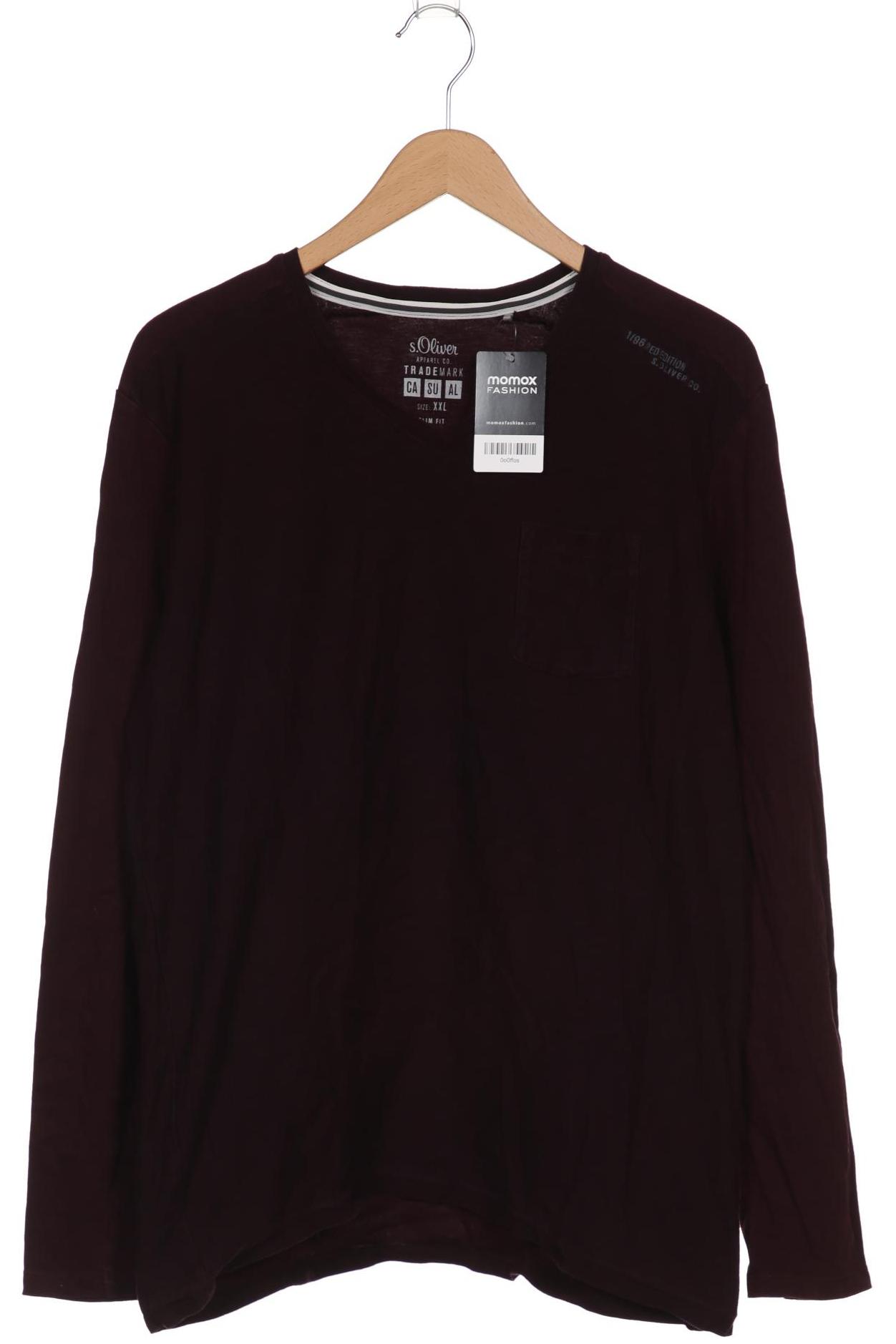 

s.Oliver Herren Langarmshirt, bordeaux, Gr. 56