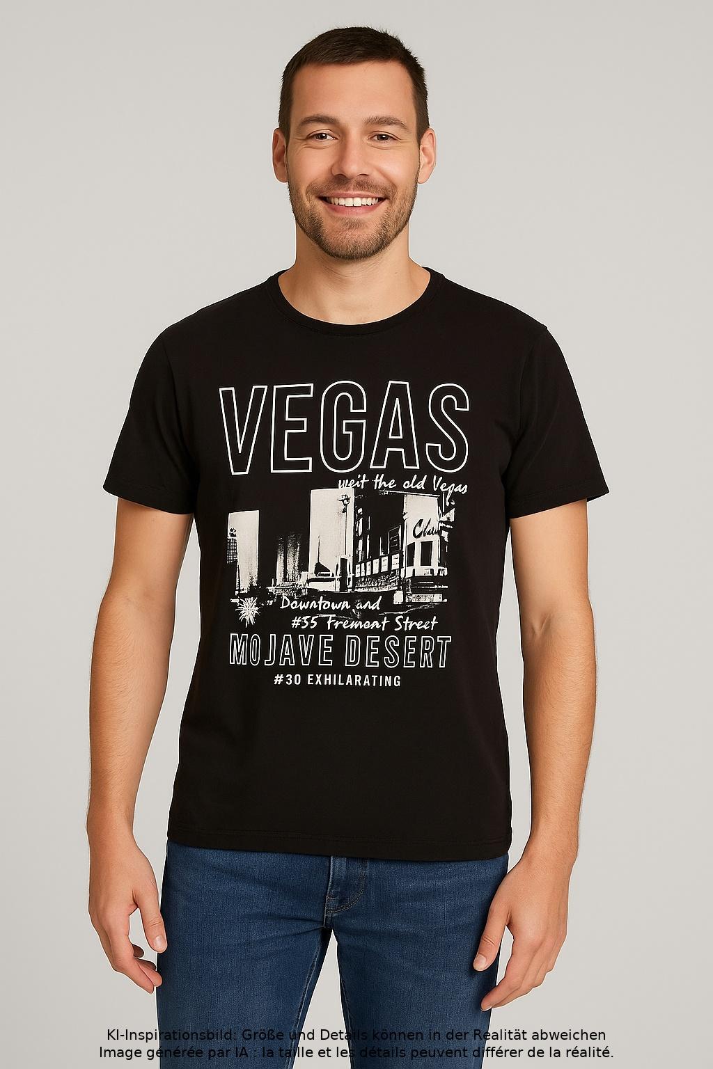 

s.Oliver Herren T-Shirt, schwarz, Gr. 52