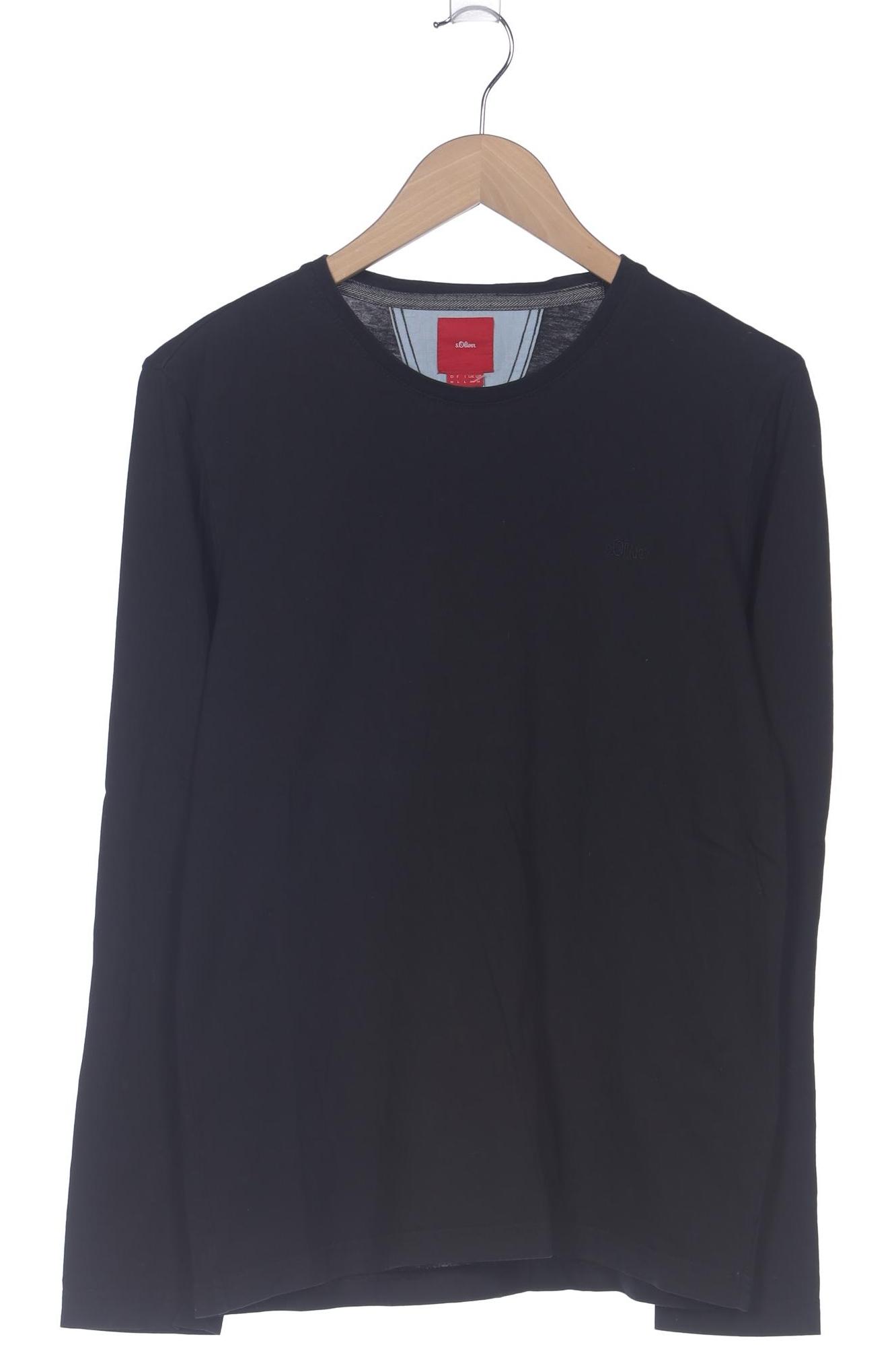 

s.Oliver Herren Langarmshirt, schwarz, Gr. 48