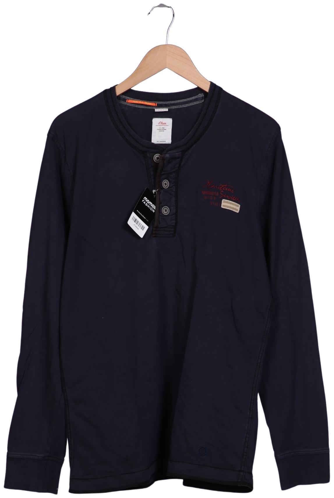 

s.Oliver Herren Langarmshirt, marineblau, Gr. 54