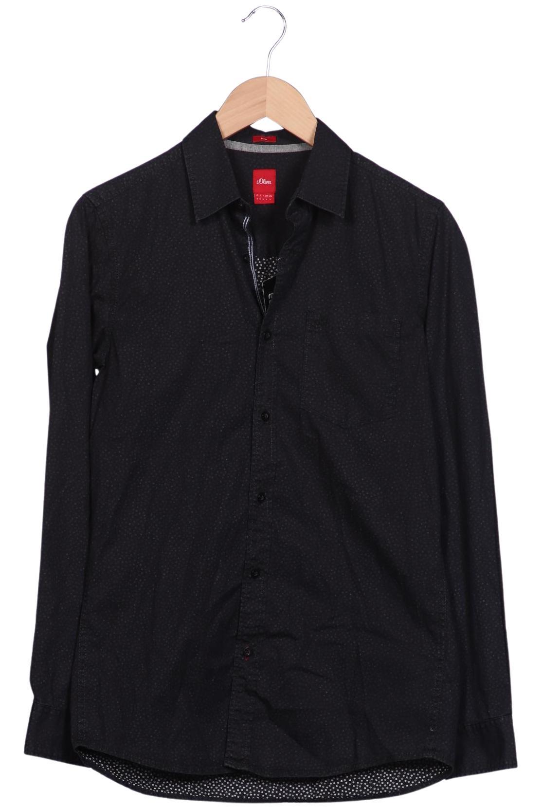 

s.Oliver Herren Hemd, schwarz, Gr. 46