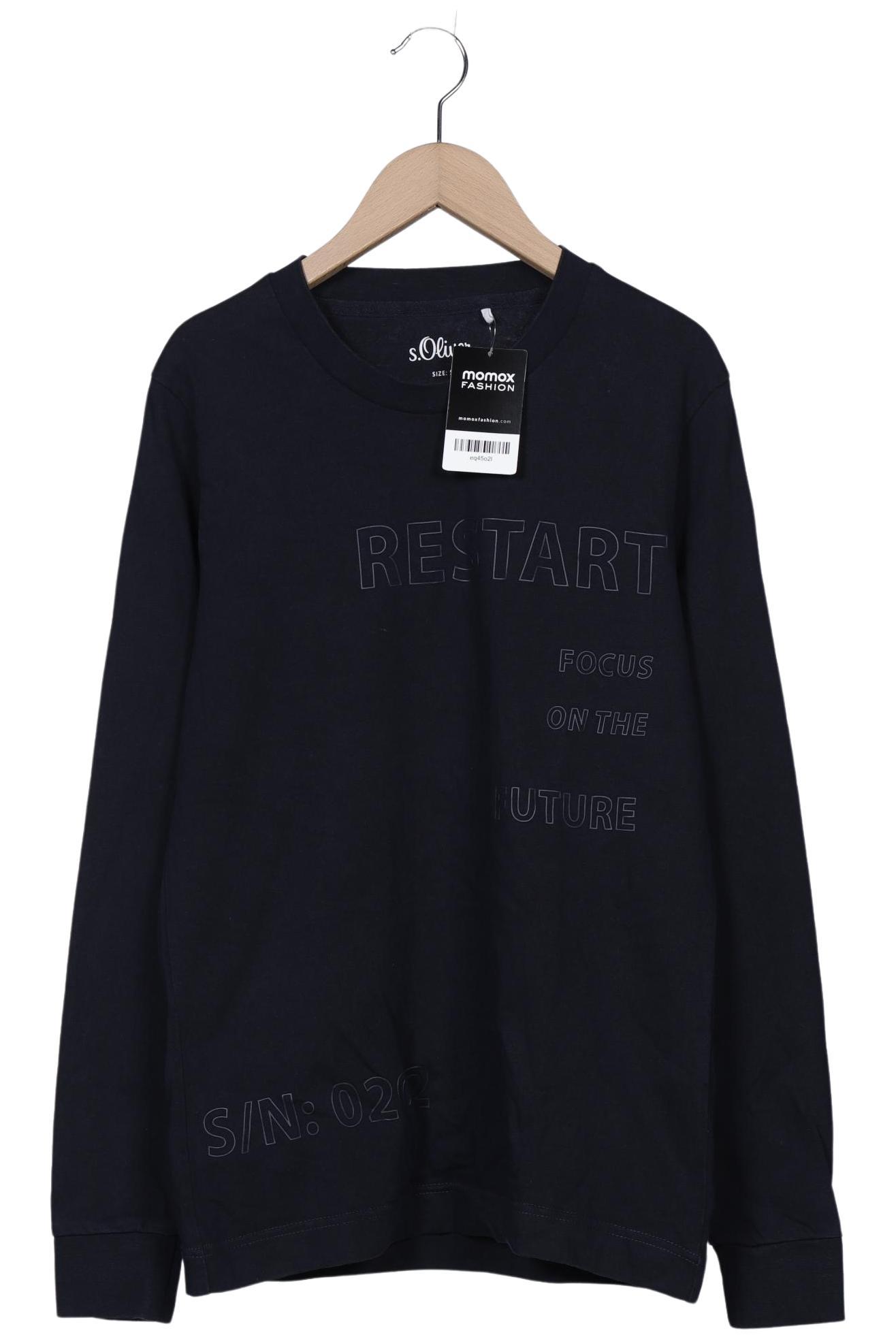 

s.Oliver Herren Langarmshirt, marineblau, Gr. 46