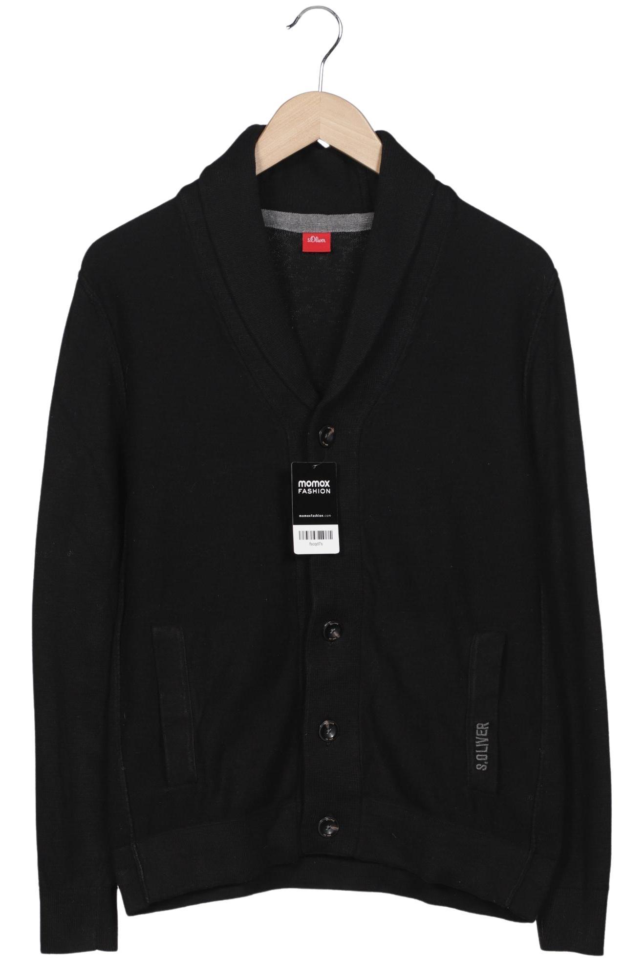 

s.Oliver Herren Strickjacke, schwarz, Gr. 48