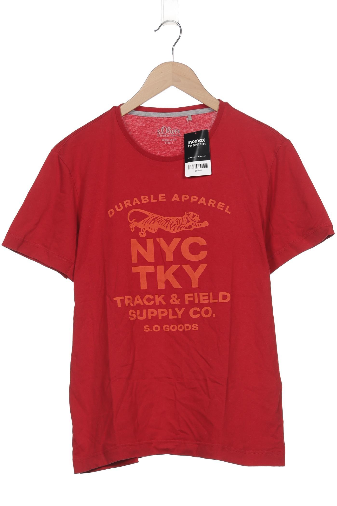 

s.Oliver Herren T-Shirt, rot, Gr. 52
