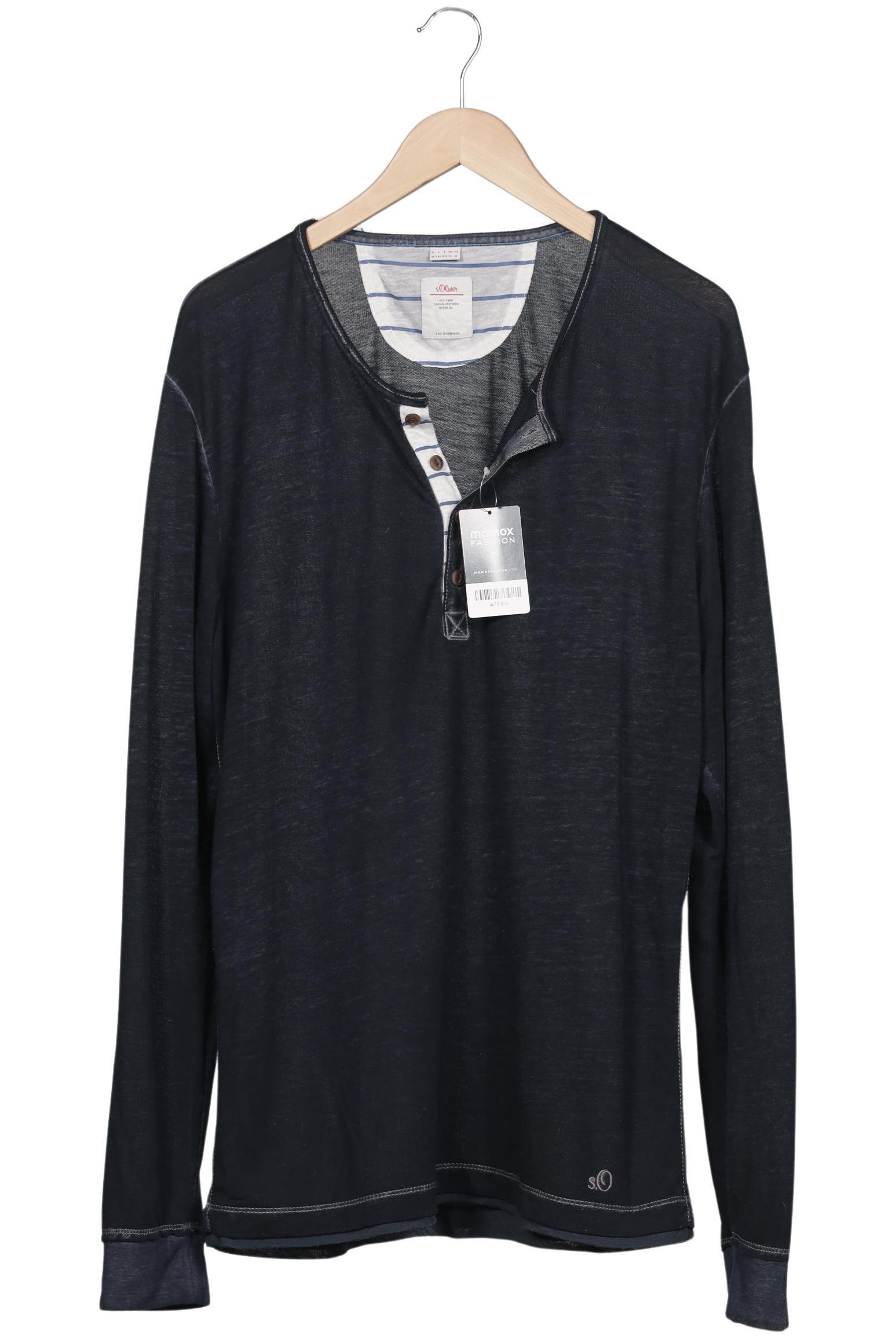 

s.Oliver Herren Langarmshirt, marineblau, Gr. 54
