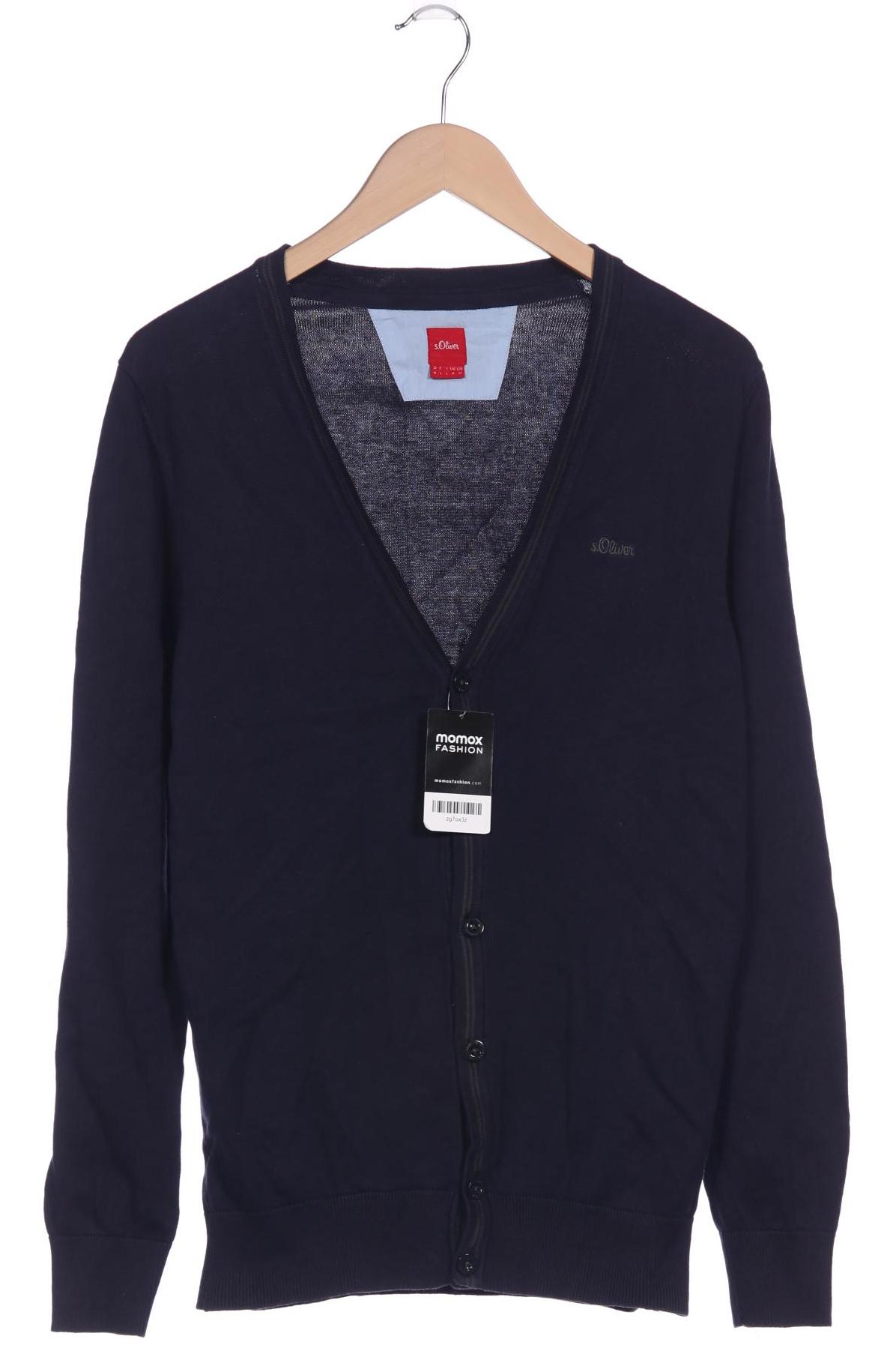 

s.Oliver Herren Strickjacke, marineblau, Gr. 48