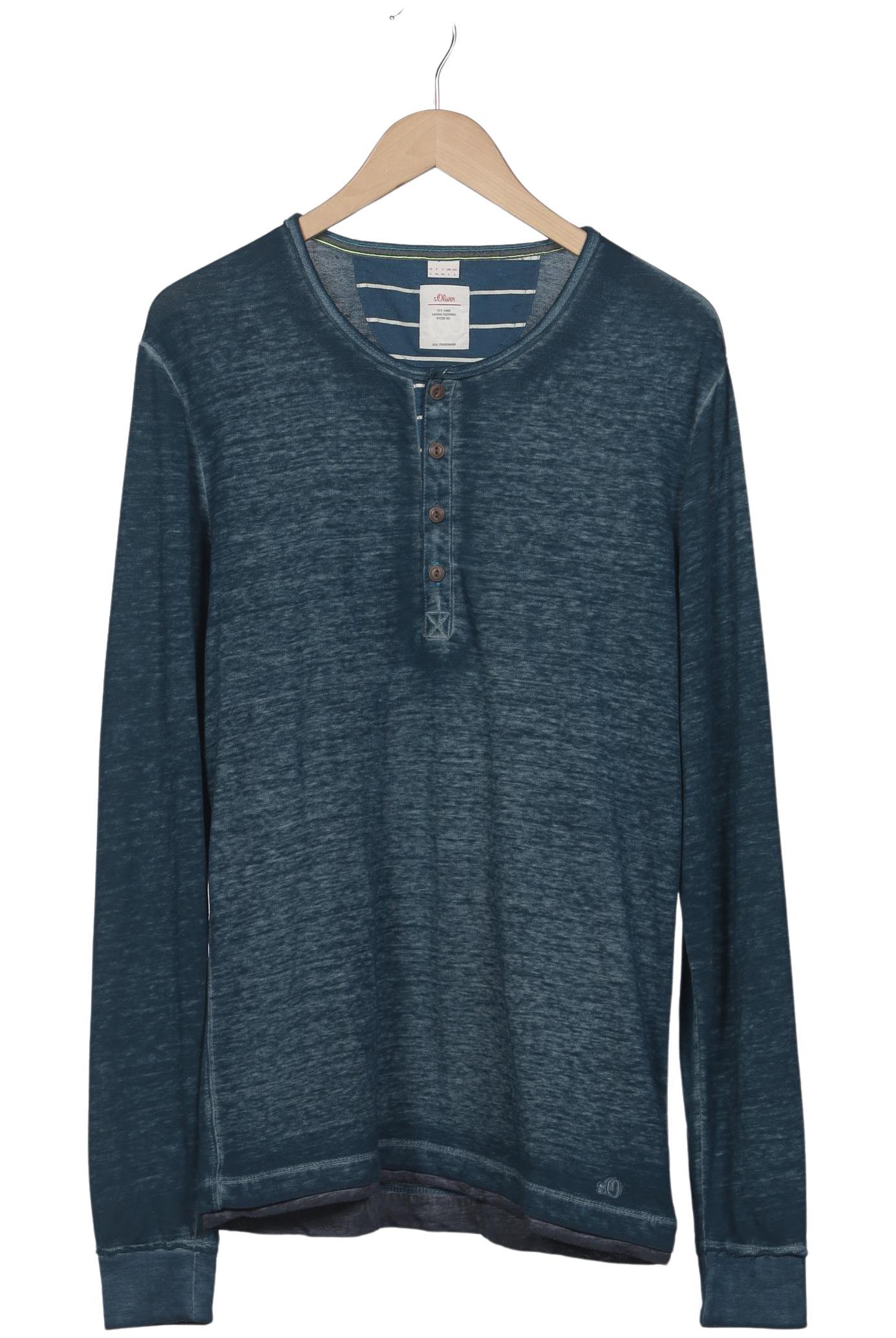 Thumbnail - s.Oliver Herren Langarmshirt, blau, Gr. 52