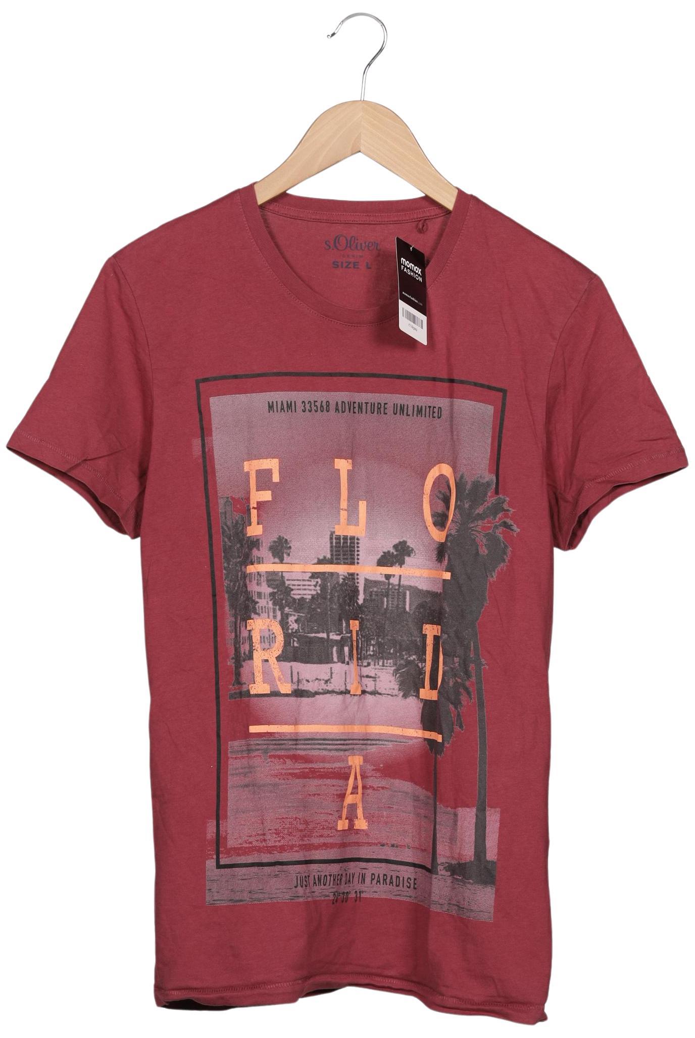 Thumbnail - s.Oliver Herren T-Shirt, bordeaux, Gr. 52