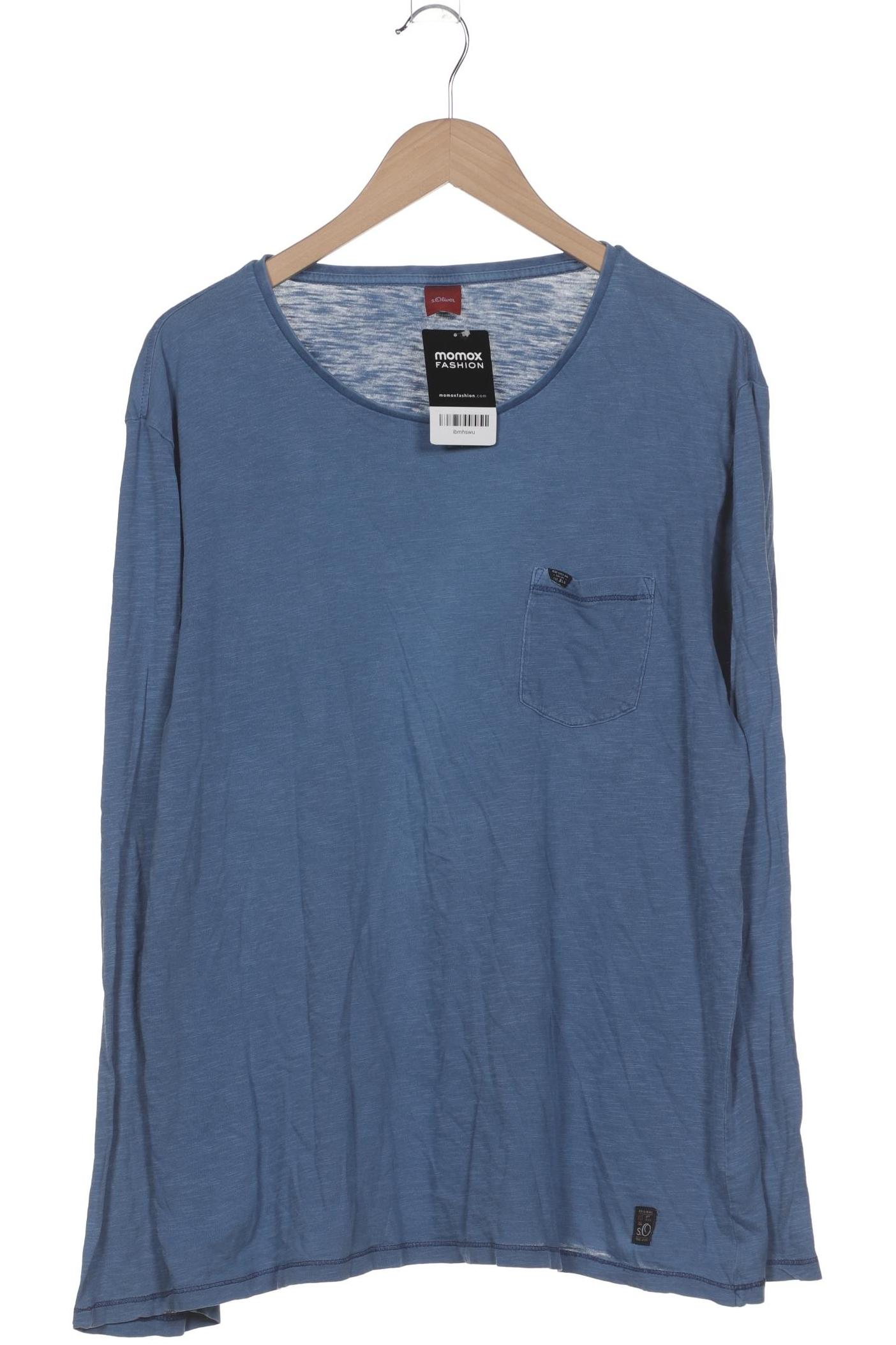 

s.Oliver Herren Langarmshirt, blau, Gr. 54