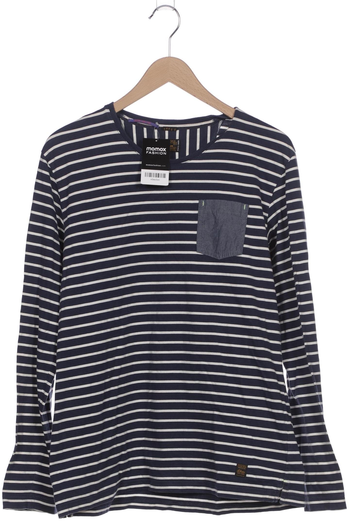 

s.Oliver Herren Langarmshirt, marineblau, Gr. 54