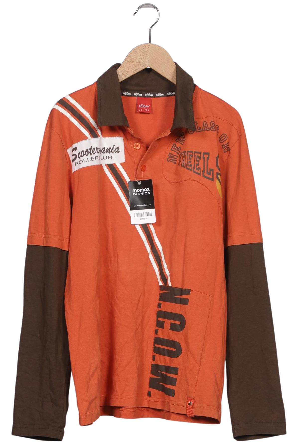 

s.Oliver Herren Langarmshirt, orange, Gr. 48
