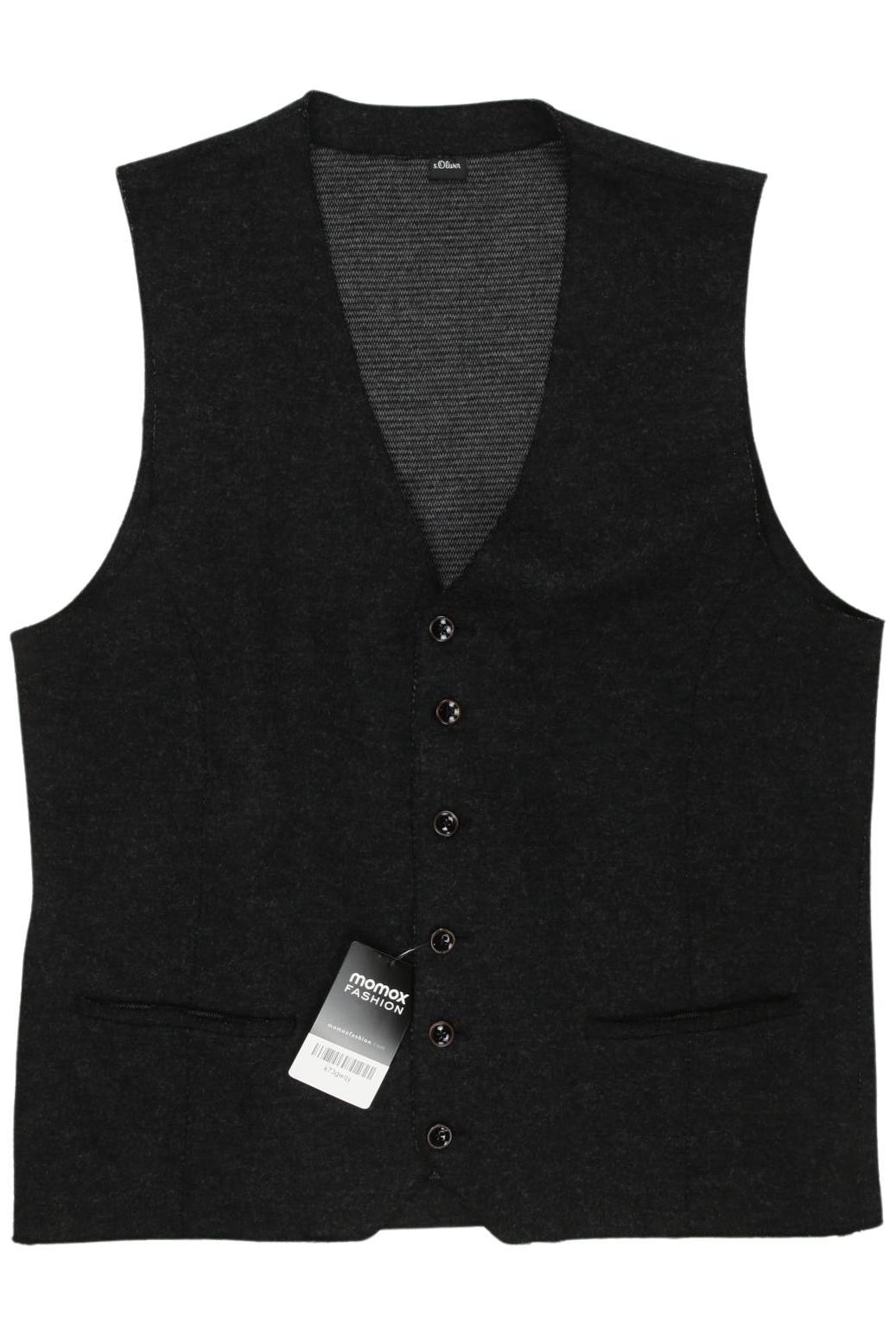 

s.Oliver Herren Weste, schwarz, Gr. 48