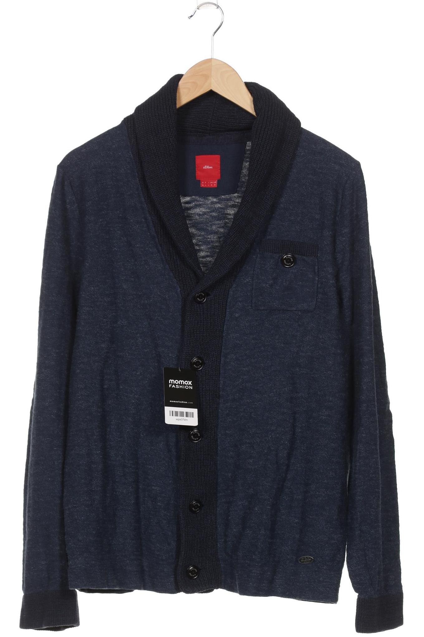 

s.Oliver Herren Strickjacke, marineblau, Gr. 48