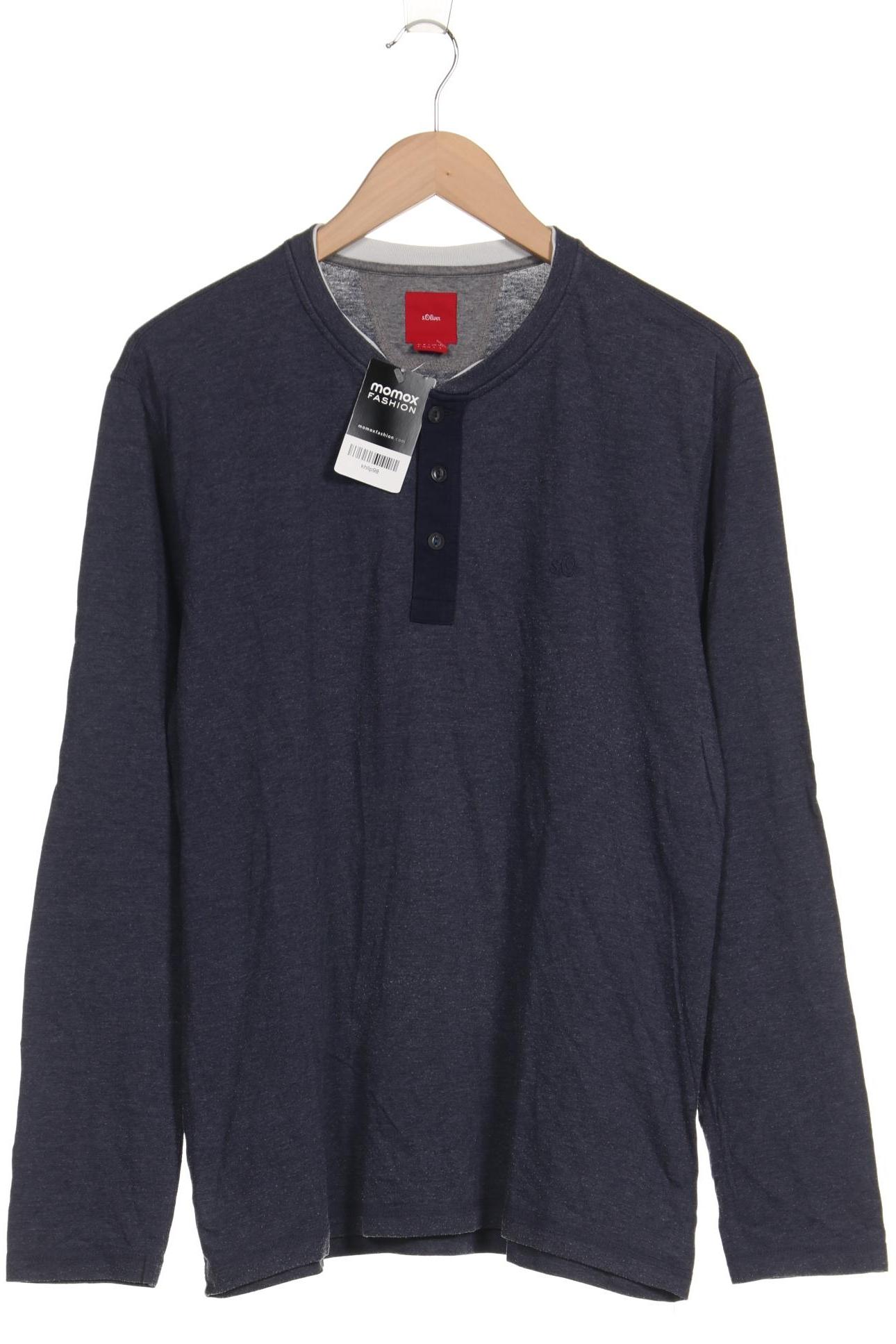 

s.Oliver Herren Langarmshirt, marineblau, Gr. 52