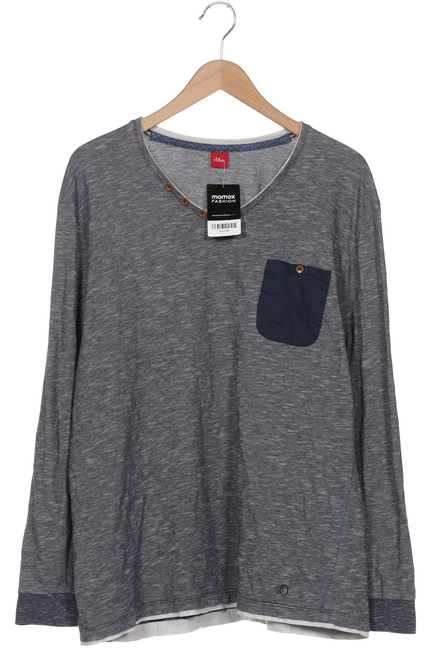 

s.Oliver Herren Langarmshirt, blau, Gr. 56