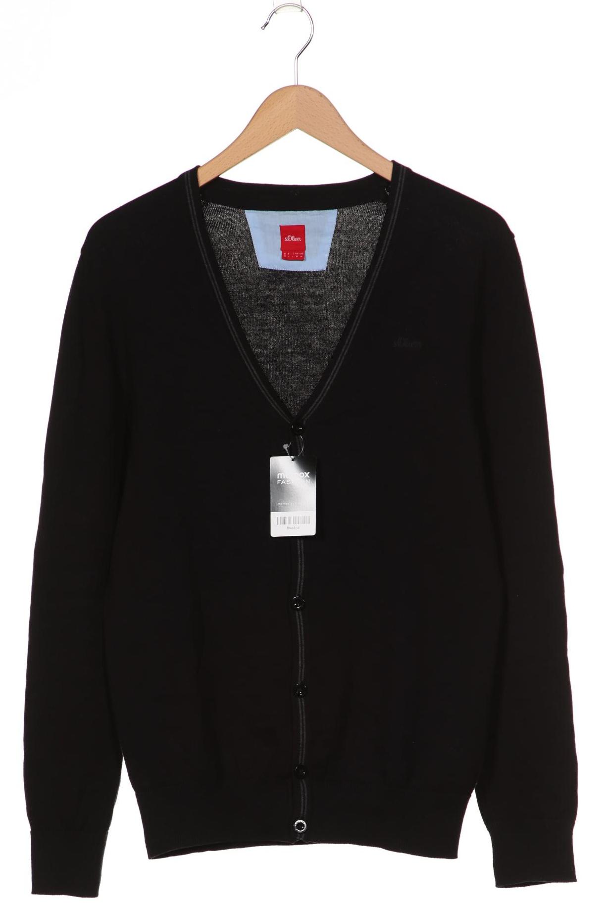 

s.Oliver Herren Strickjacke, schwarz, Gr. 48