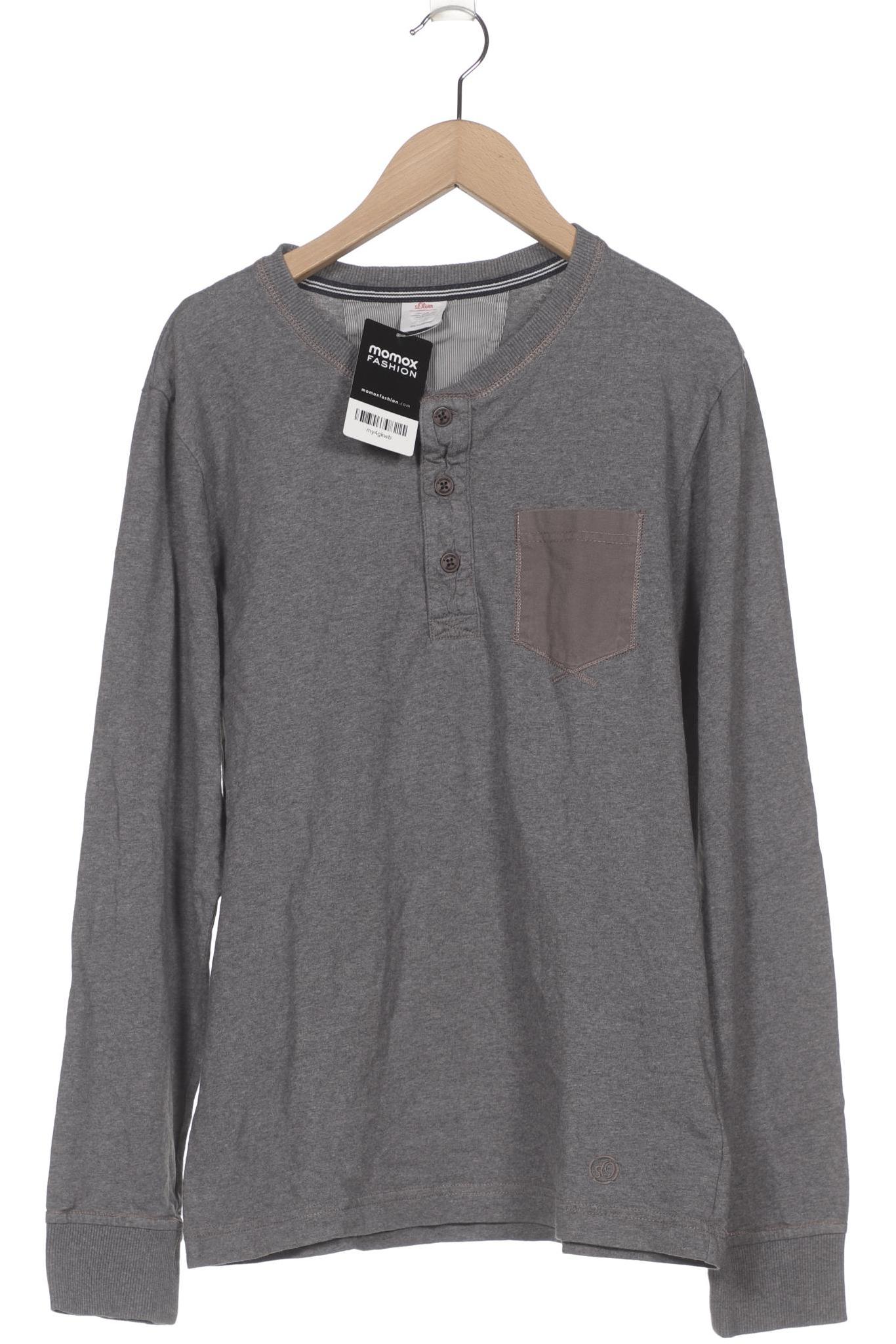 

s.Oliver Herren Langarmshirt, grau, Gr. 48