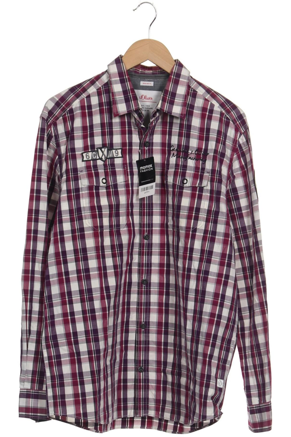 

s.Oliver Herren Hemd, bordeaux, Gr. 52