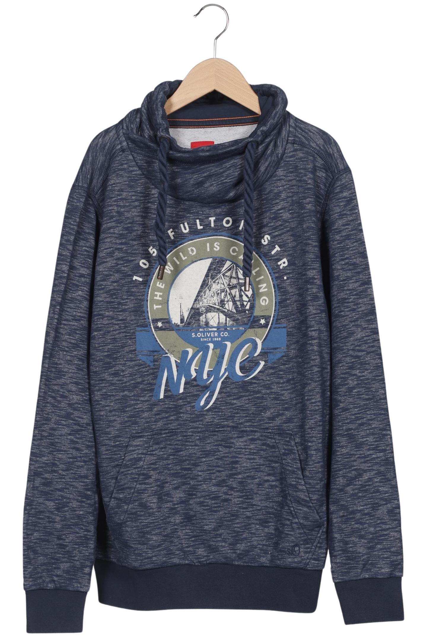

s.Oliver Herren Kapuzenpullover, blau, Gr. 52