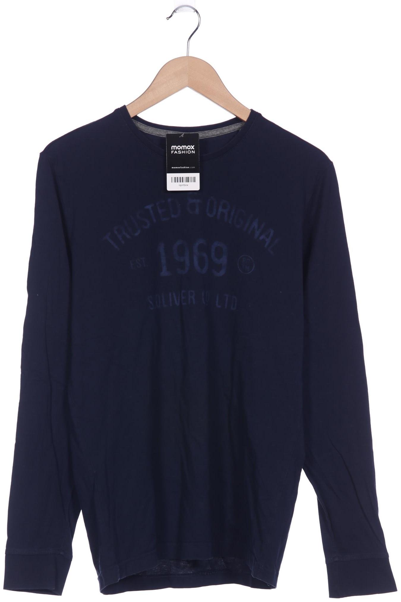 

s.Oliver Herren Langarmshirt, marineblau, Gr. 52
