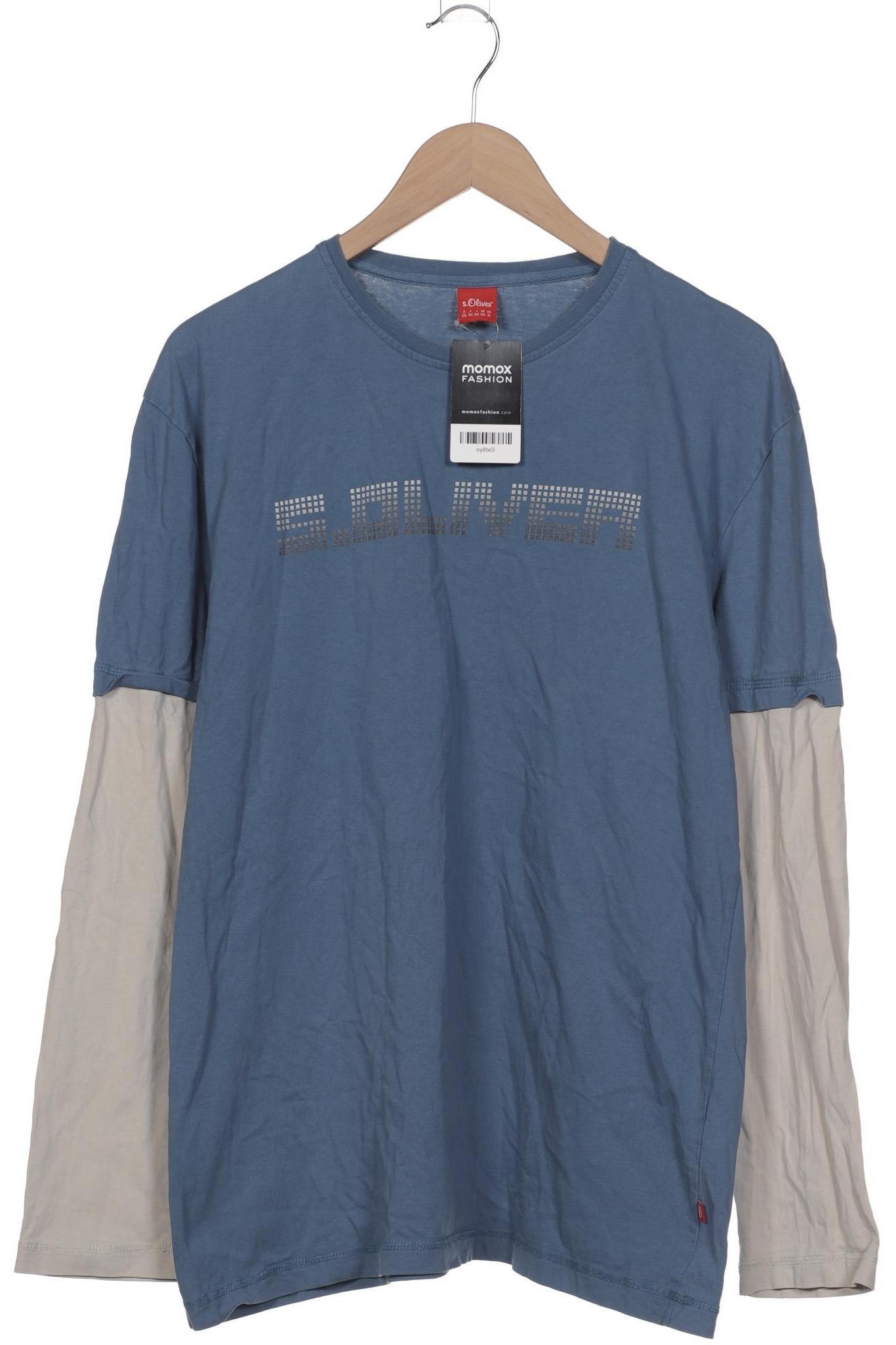 

s.Oliver Herren Langarmshirt, blau, Gr. 56
