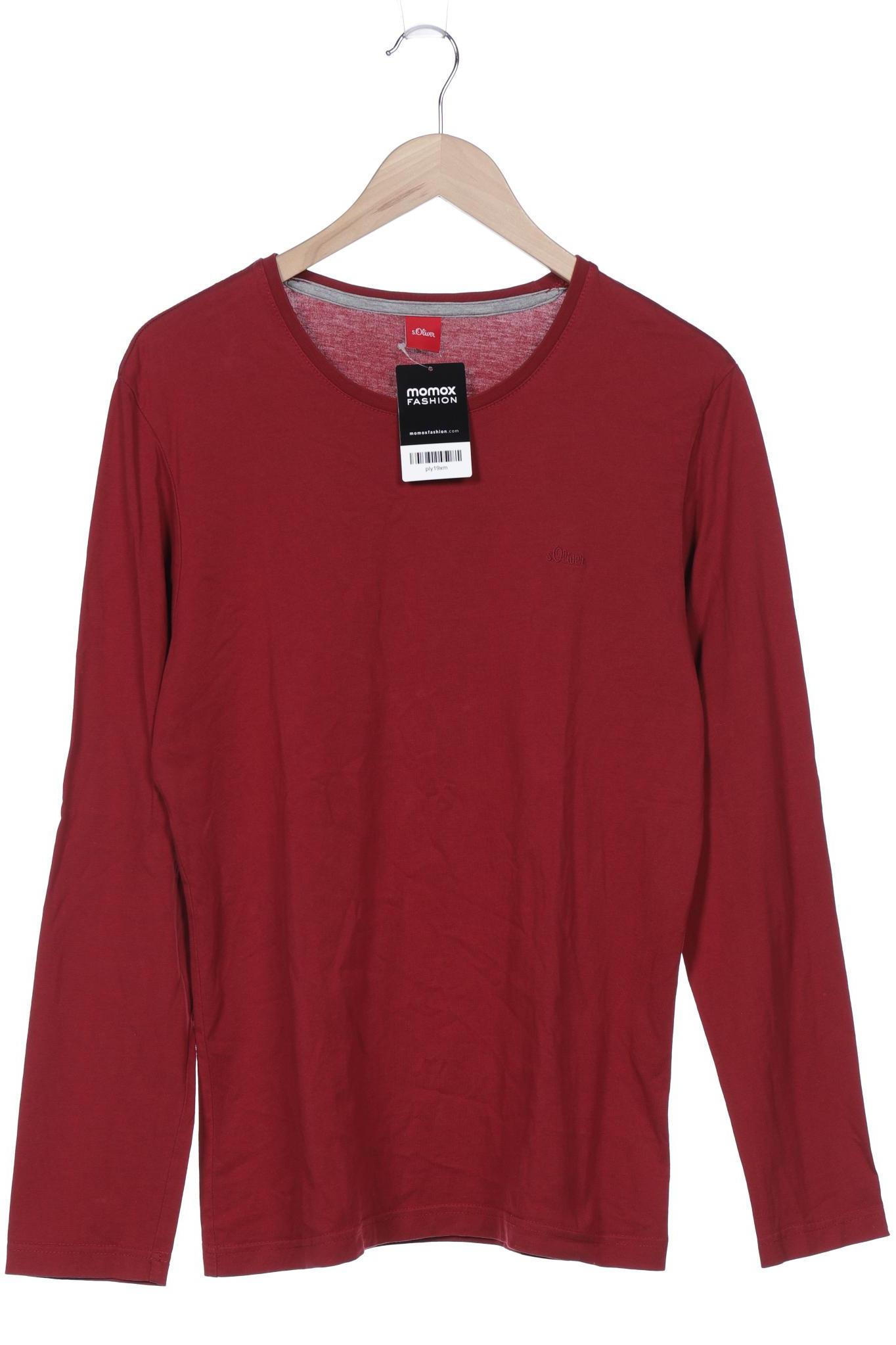 

s.Oliver Herren Langarmshirt, bordeaux, Gr. 52