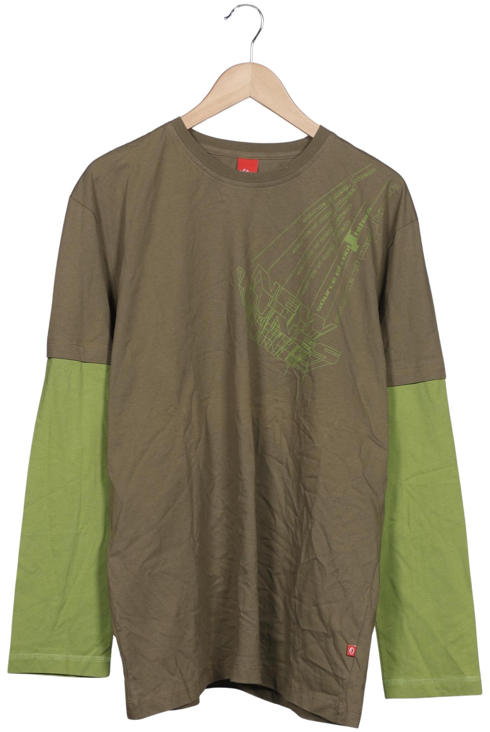 

s.Oliver Herren Langarmshirt, grün, Gr. 56
