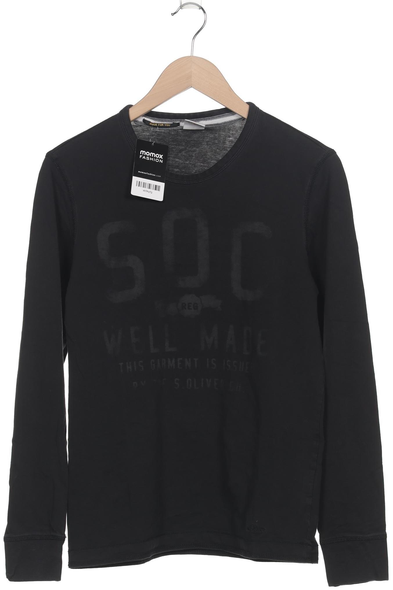 

s.Oliver Herren Langarmshirt, schwarz, Gr. 48