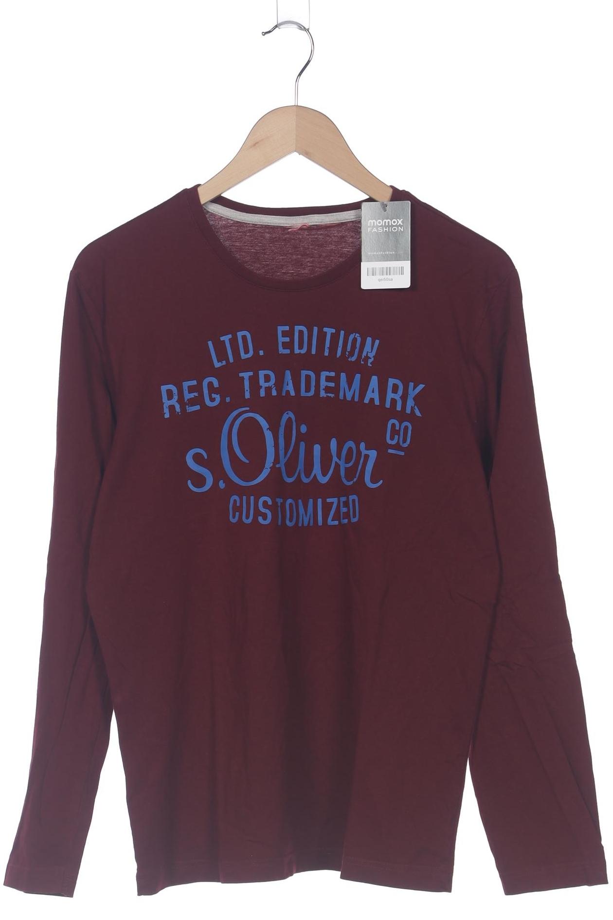 

s.Oliver Herren Langarmshirt, bordeaux, Gr. 52