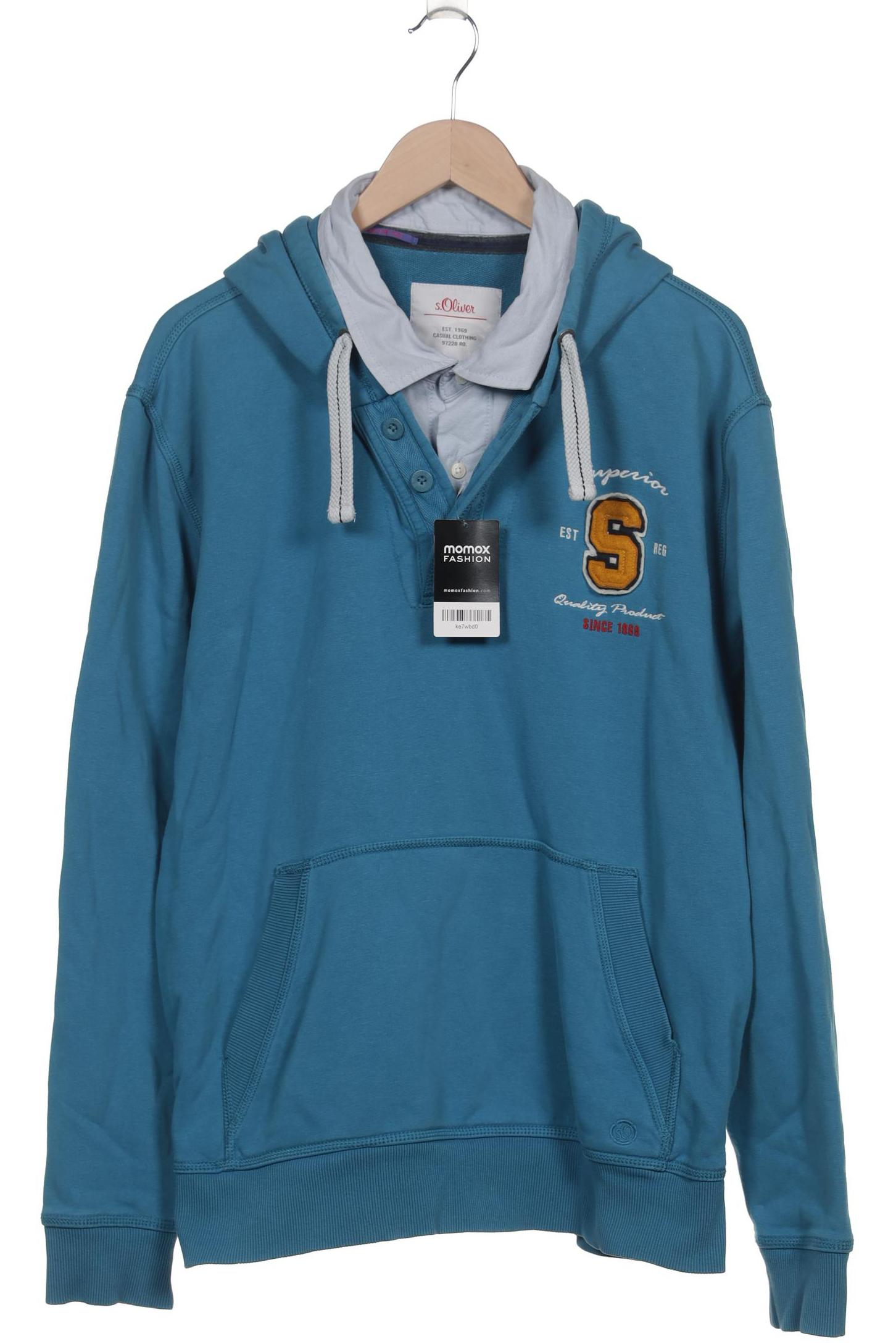 

s.Oliver Herren Kapuzenpullover, blau, Gr. 56