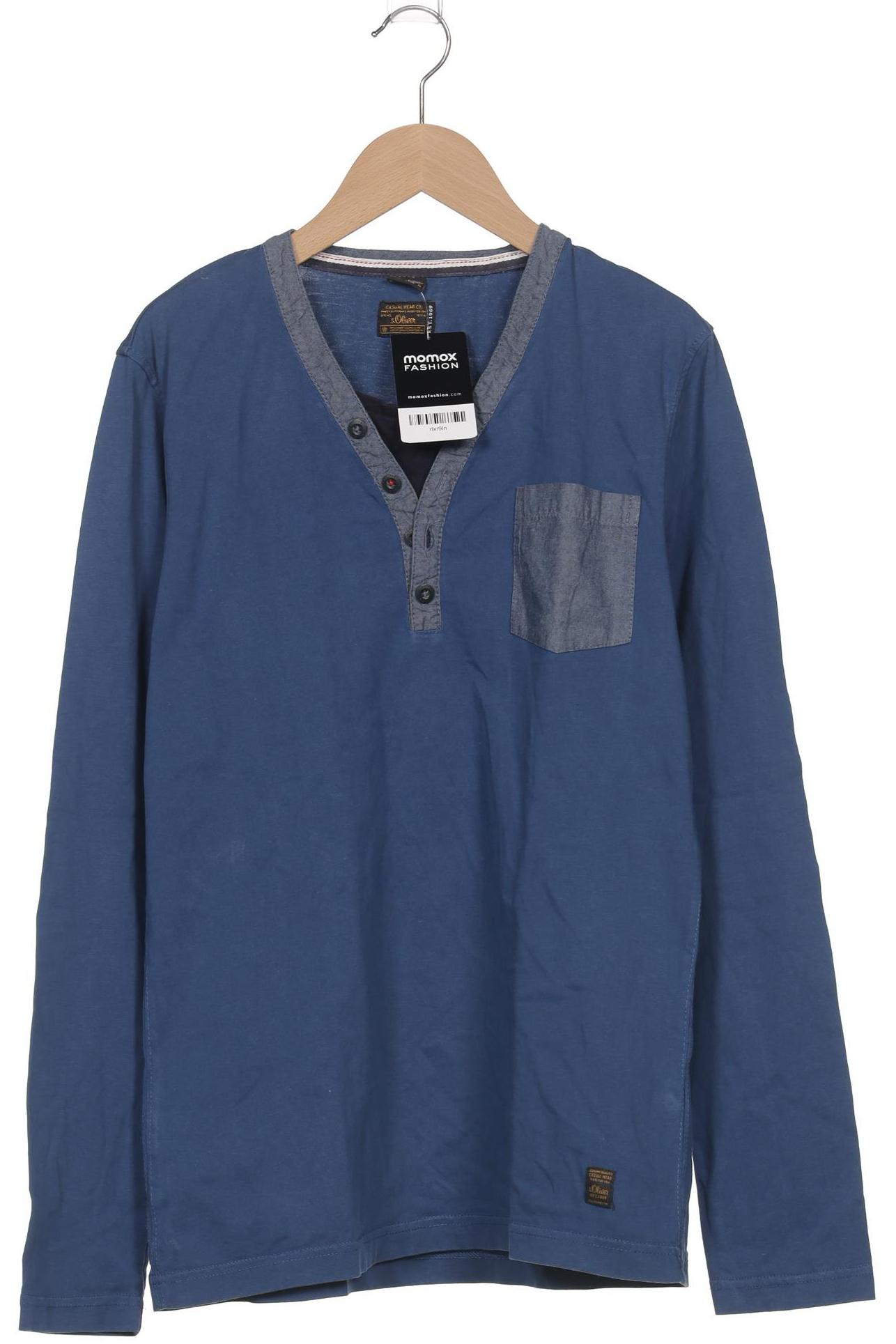 

s.Oliver Herren Langarmshirt, blau, Gr. 48