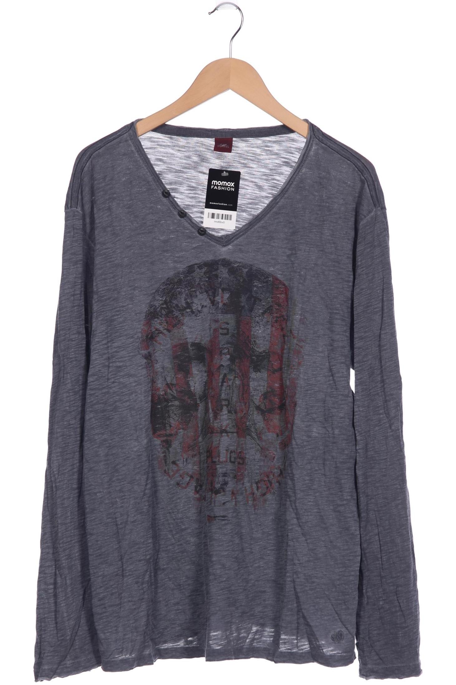 

s.Oliver Herren Langarmshirt, grau, Gr. 56