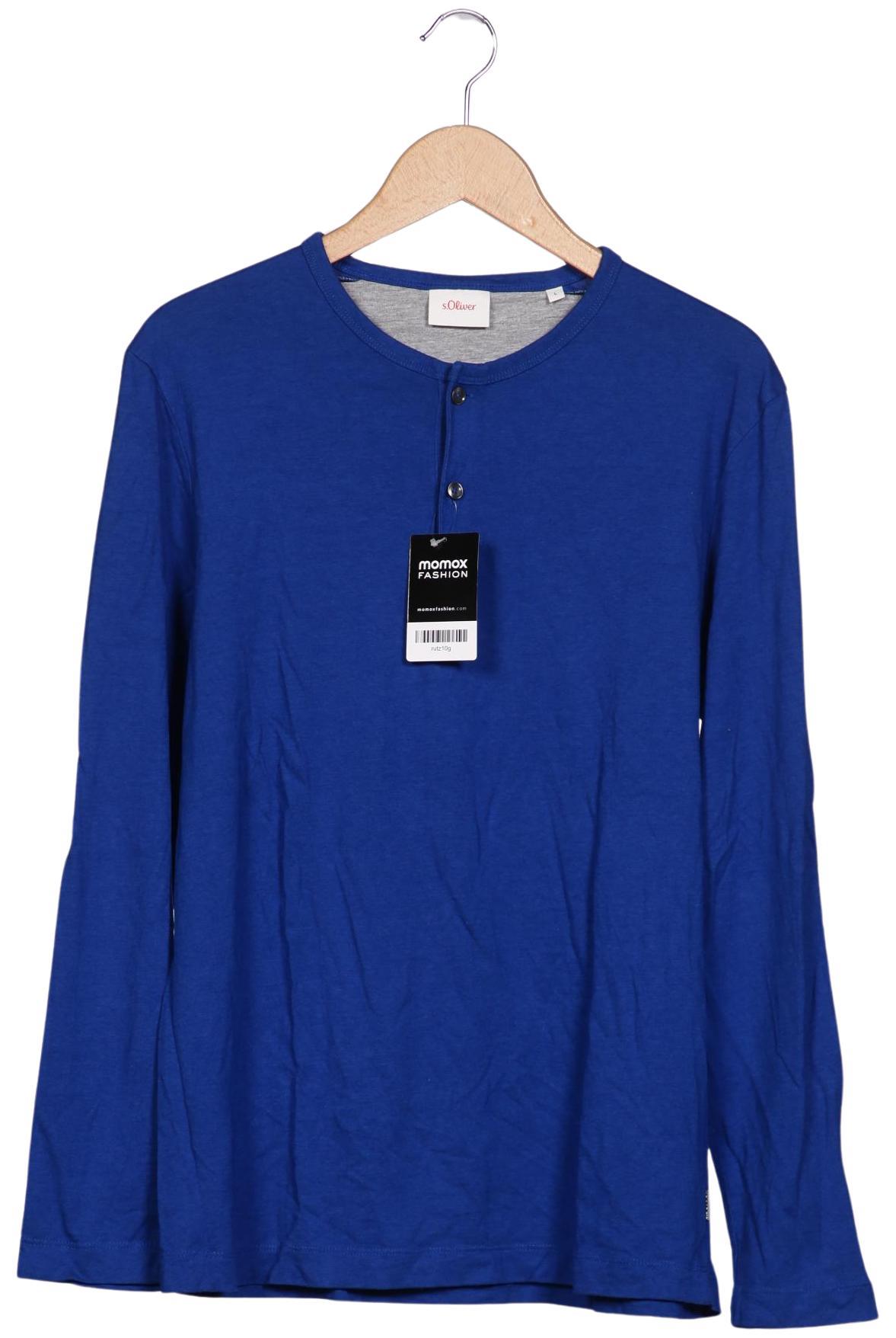 

s.Oliver Herren Langarmshirt, blau, Gr. 52