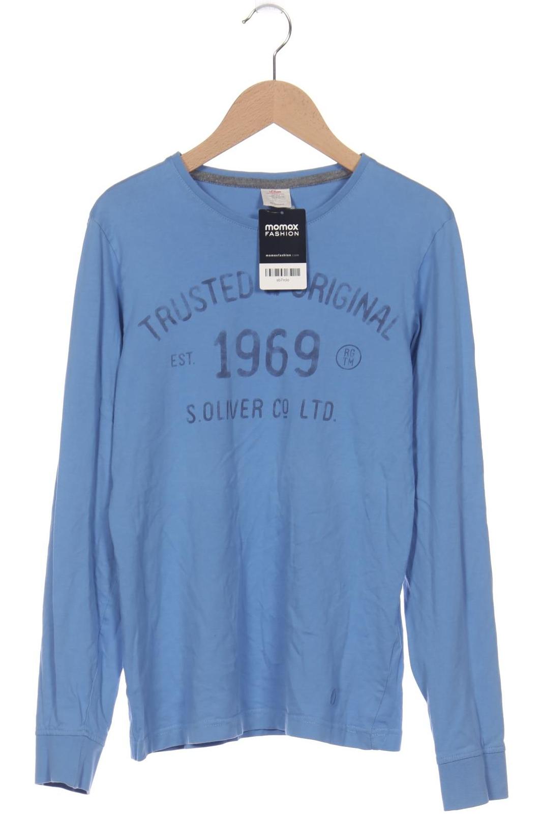 

s.Oliver Herren Langarmshirt, blau, Gr. 46