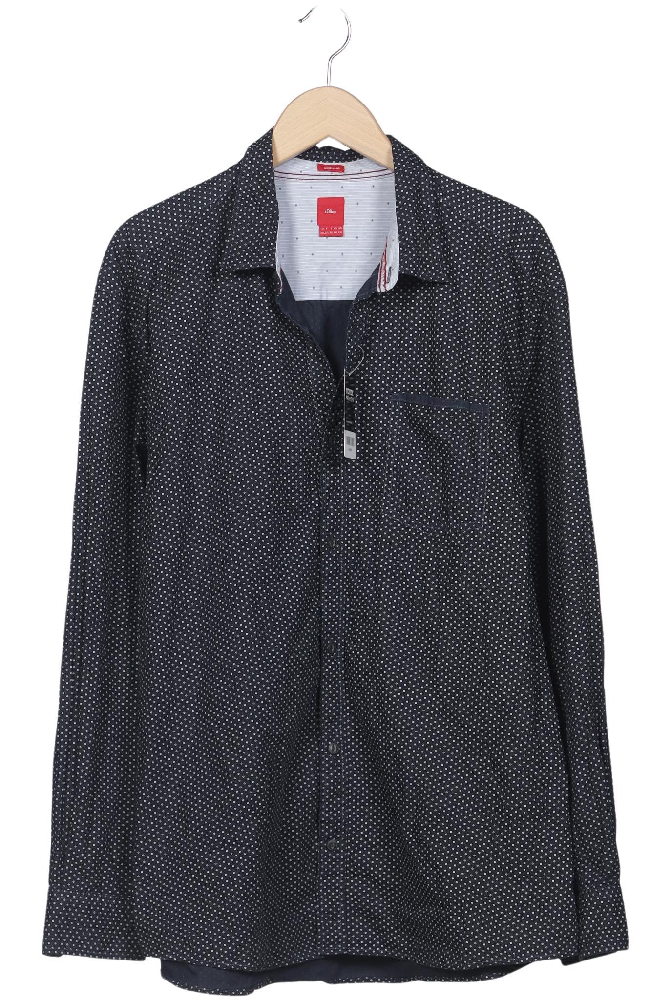 

s.Oliver Herren Hemd, marineblau, Gr. 56