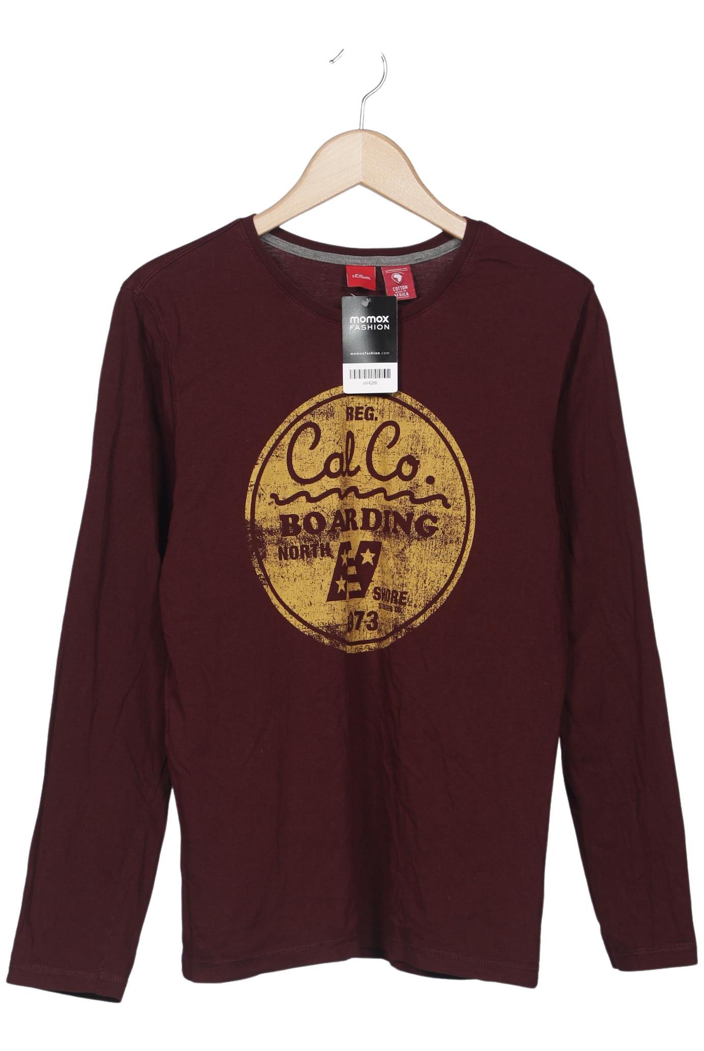 

s.Oliver Herren Langarmshirt, bordeaux, Gr. 48