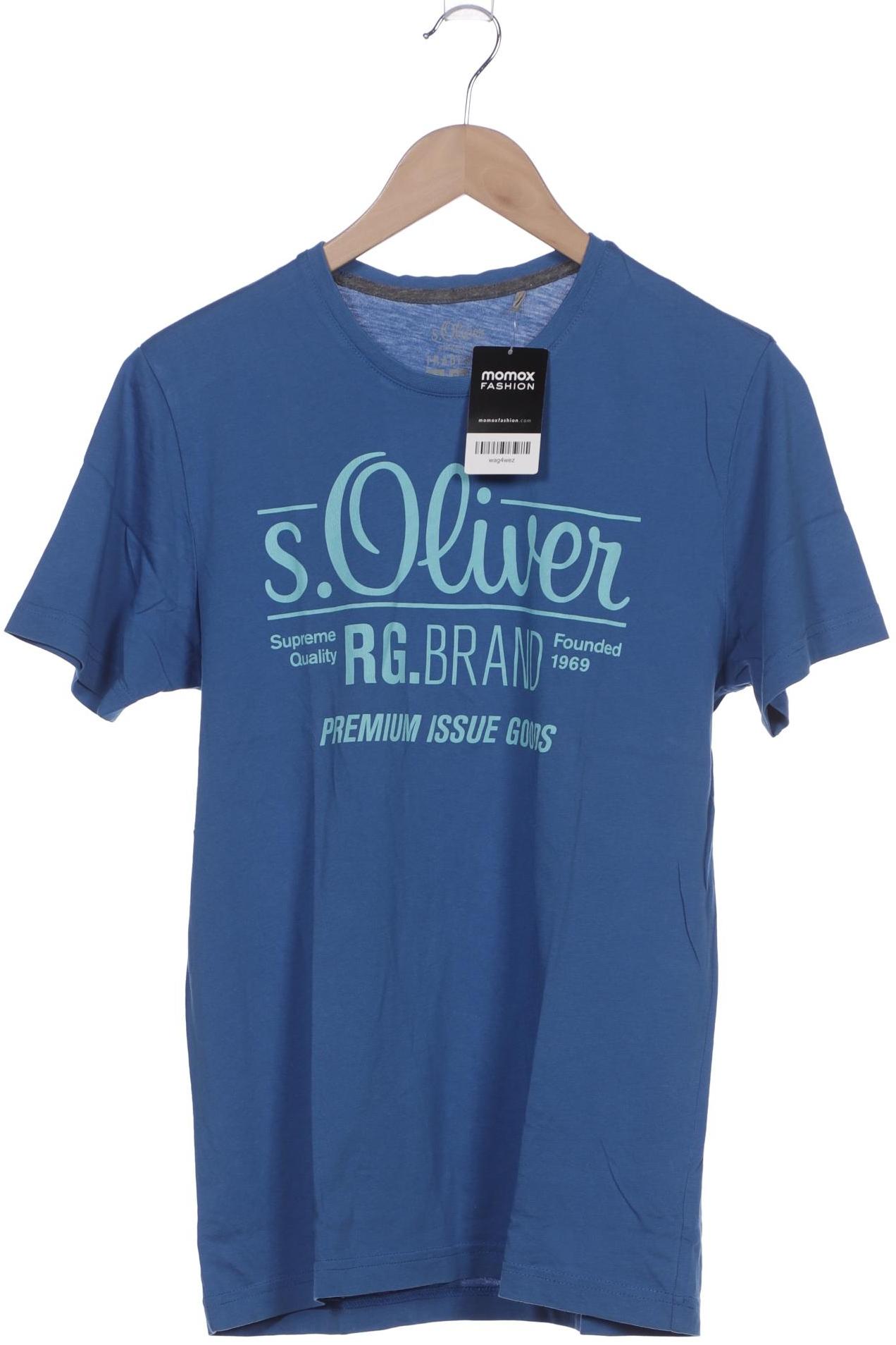 

s.Oliver Herren T-Shirt, blau, Gr. 48