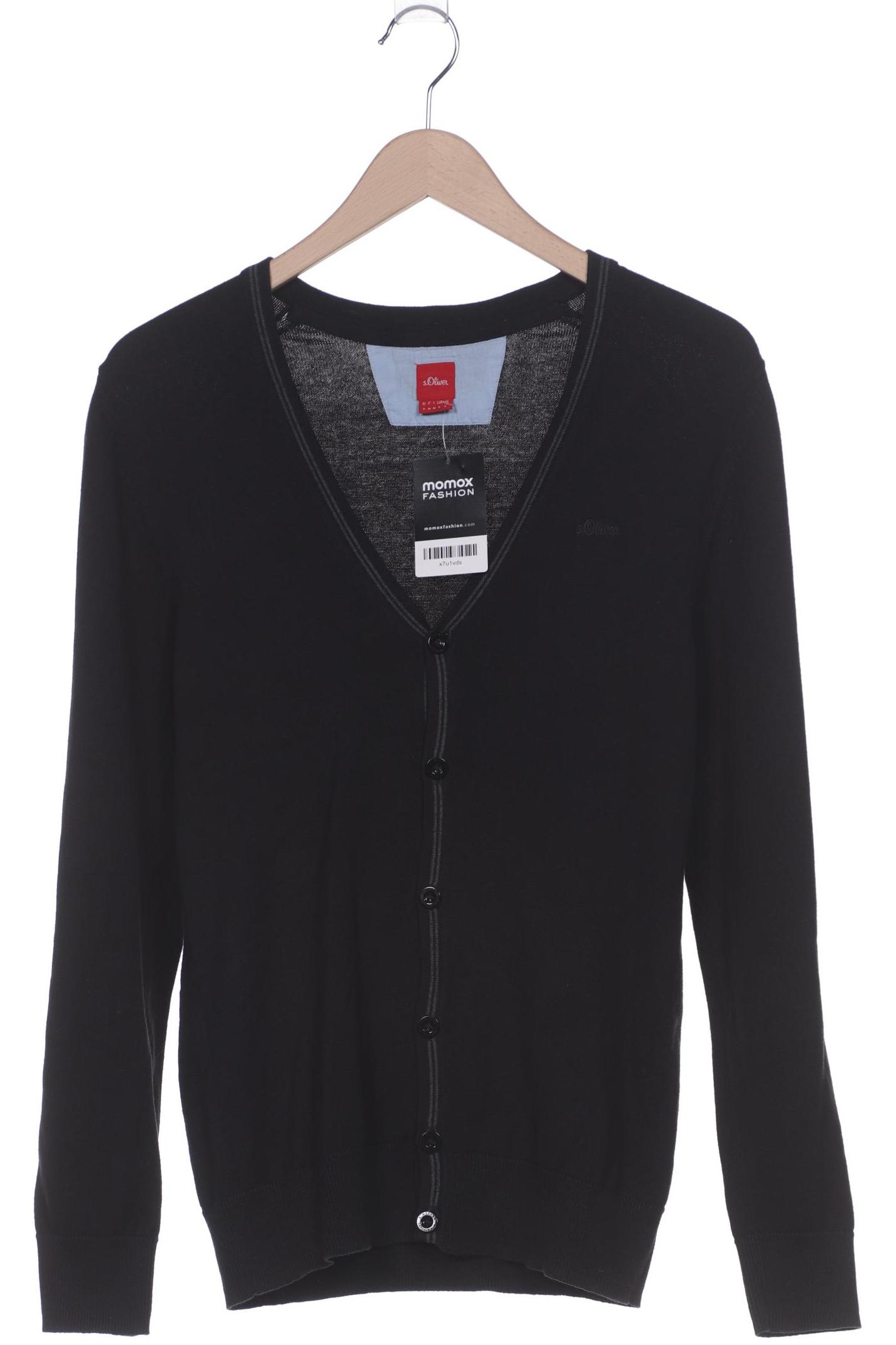 

s.Oliver Herren Strickjacke, schwarz, Gr. 46