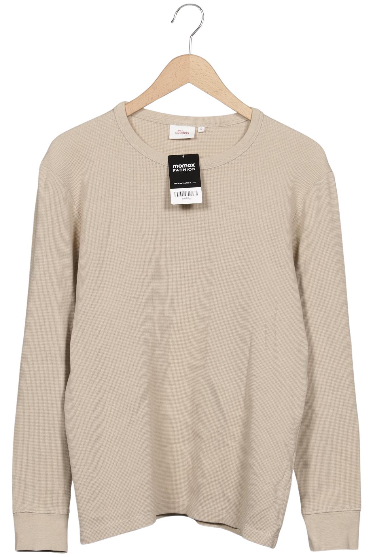 

s.Oliver Herren Langarmshirt, beige, Gr. 48