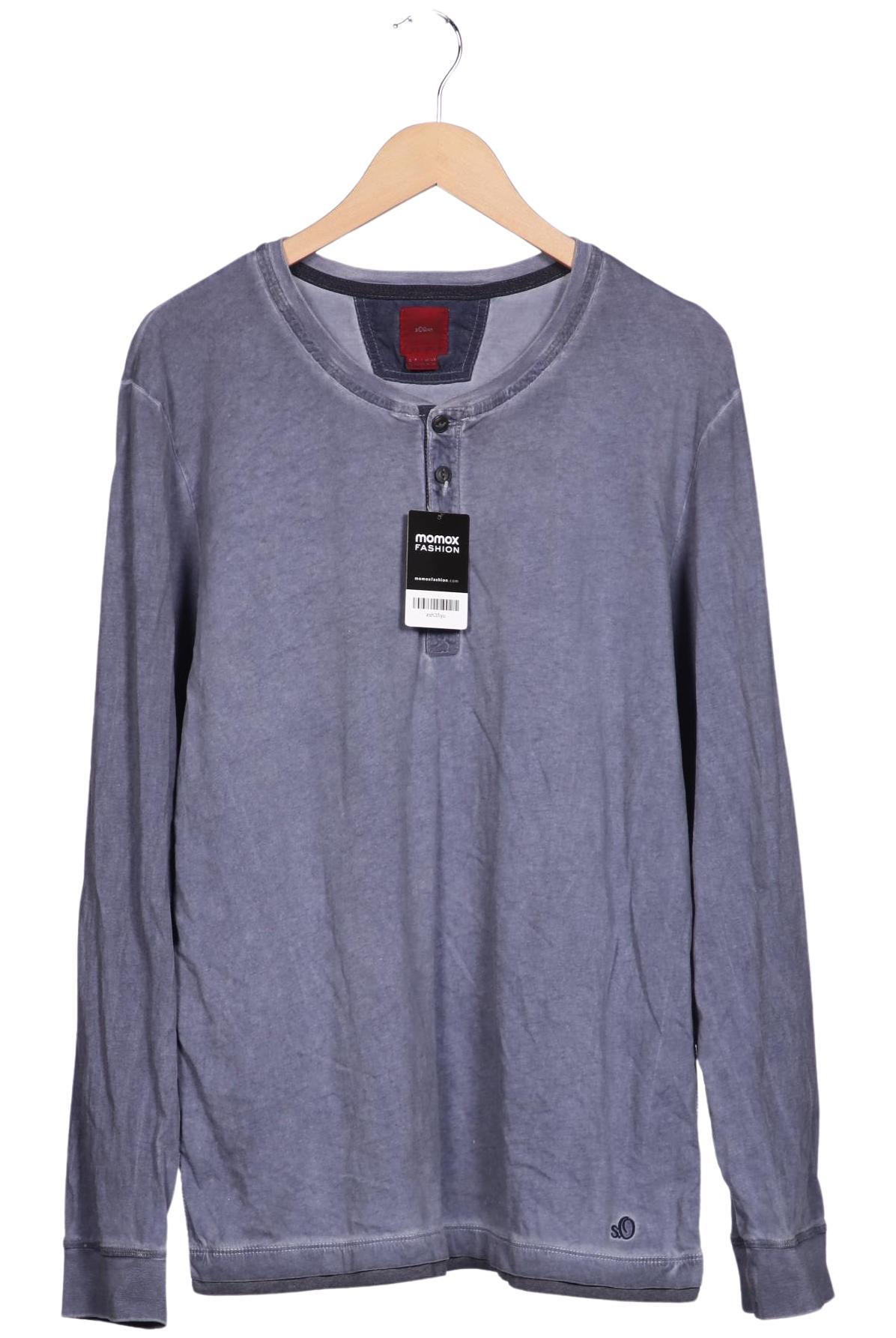 

s.Oliver Herren Langarmshirt, blau, Gr. 54