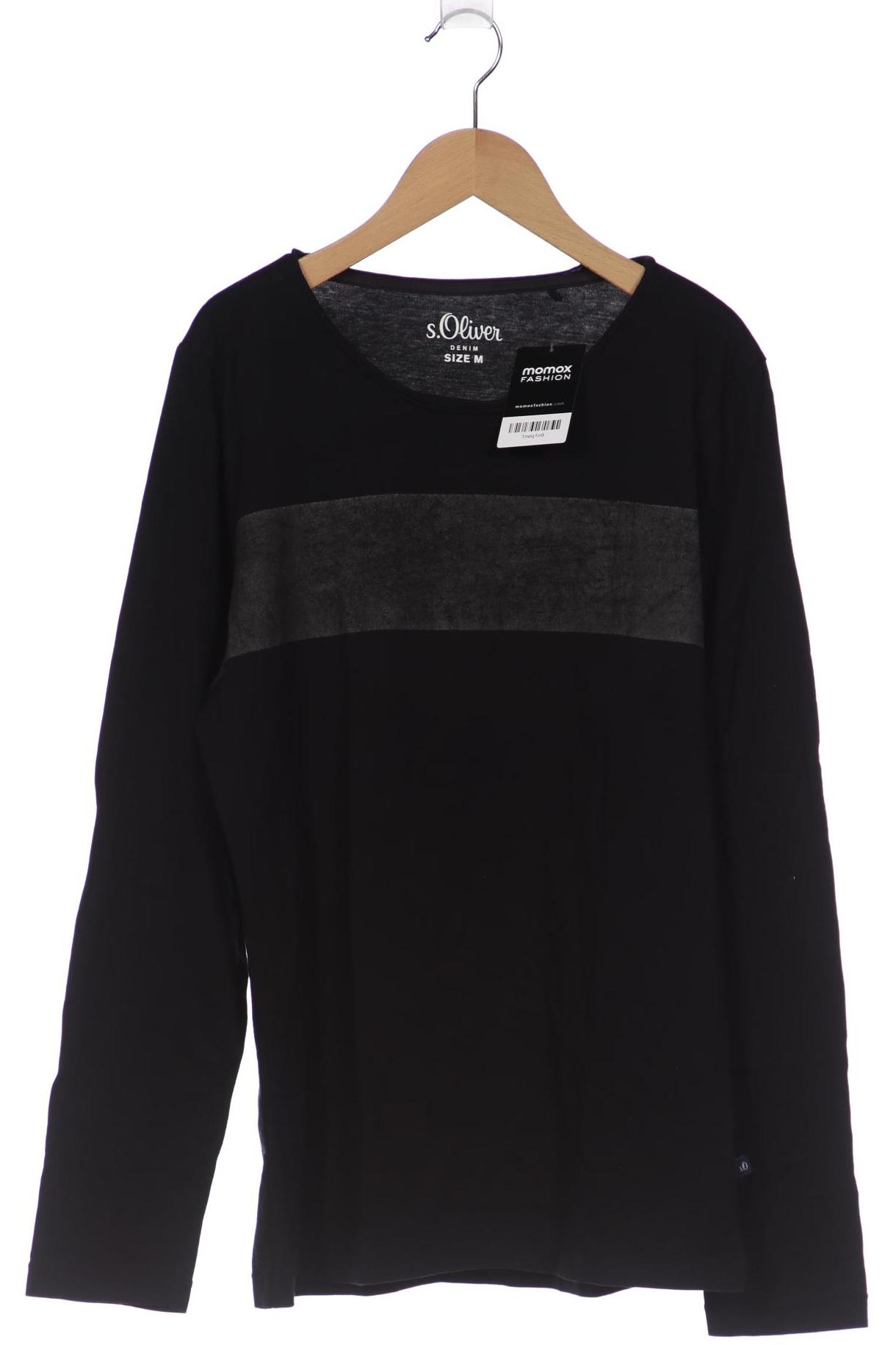 

s.Oliver Herren Langarmshirt, schwarz, Gr. 48