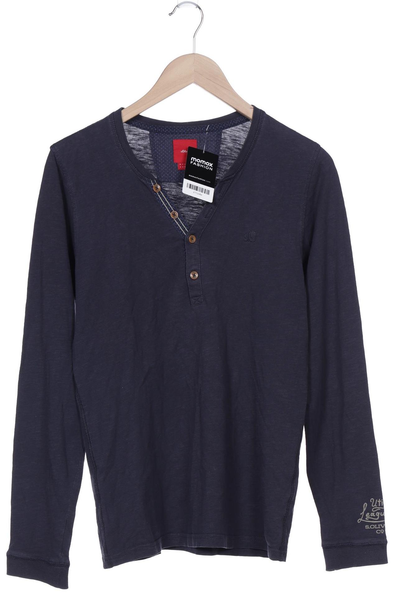 

s.Oliver Herren Langarmshirt, marineblau, Gr. 46