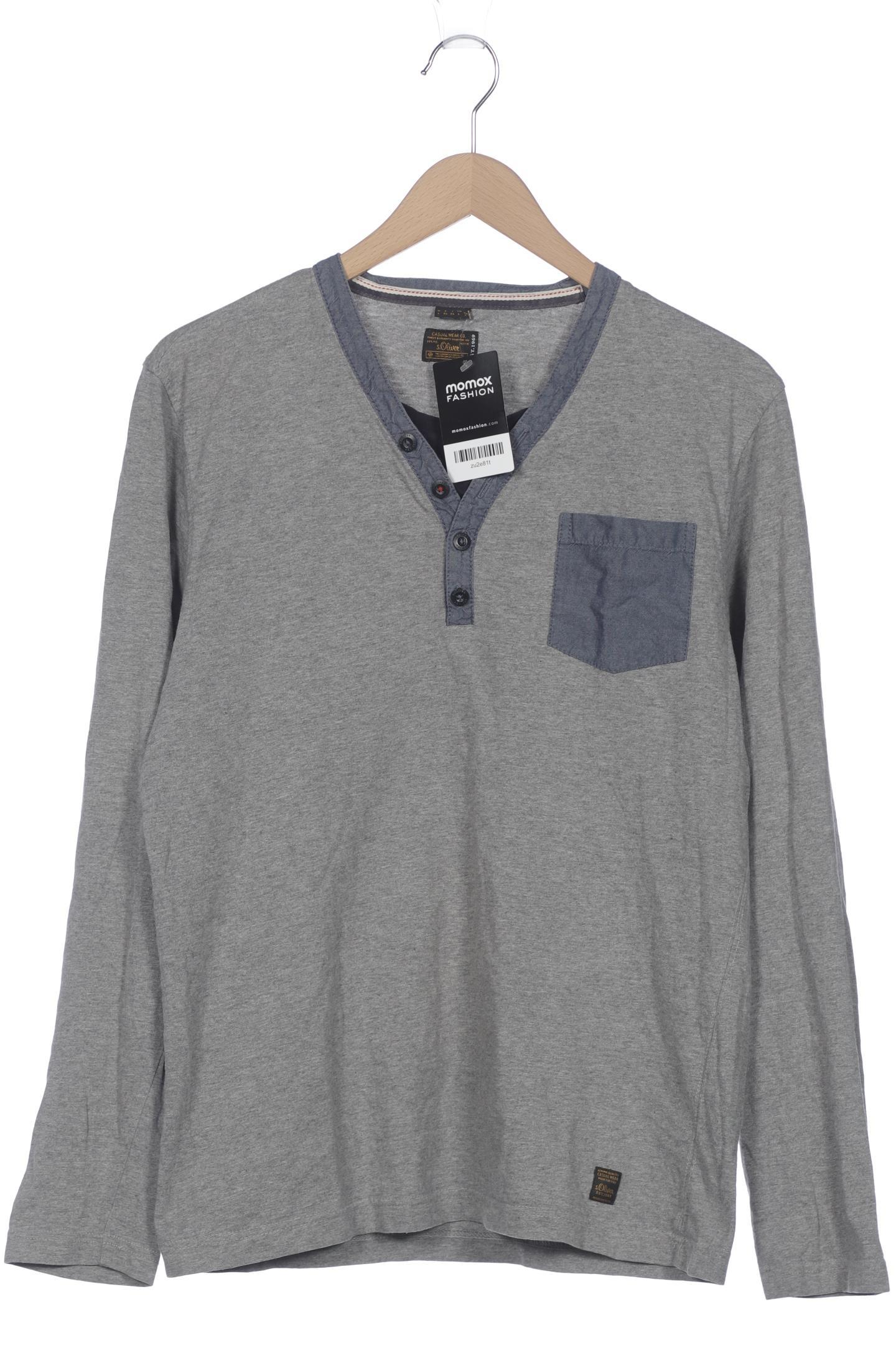 

s.Oliver Herren Langarmshirt, grau, Gr. 52