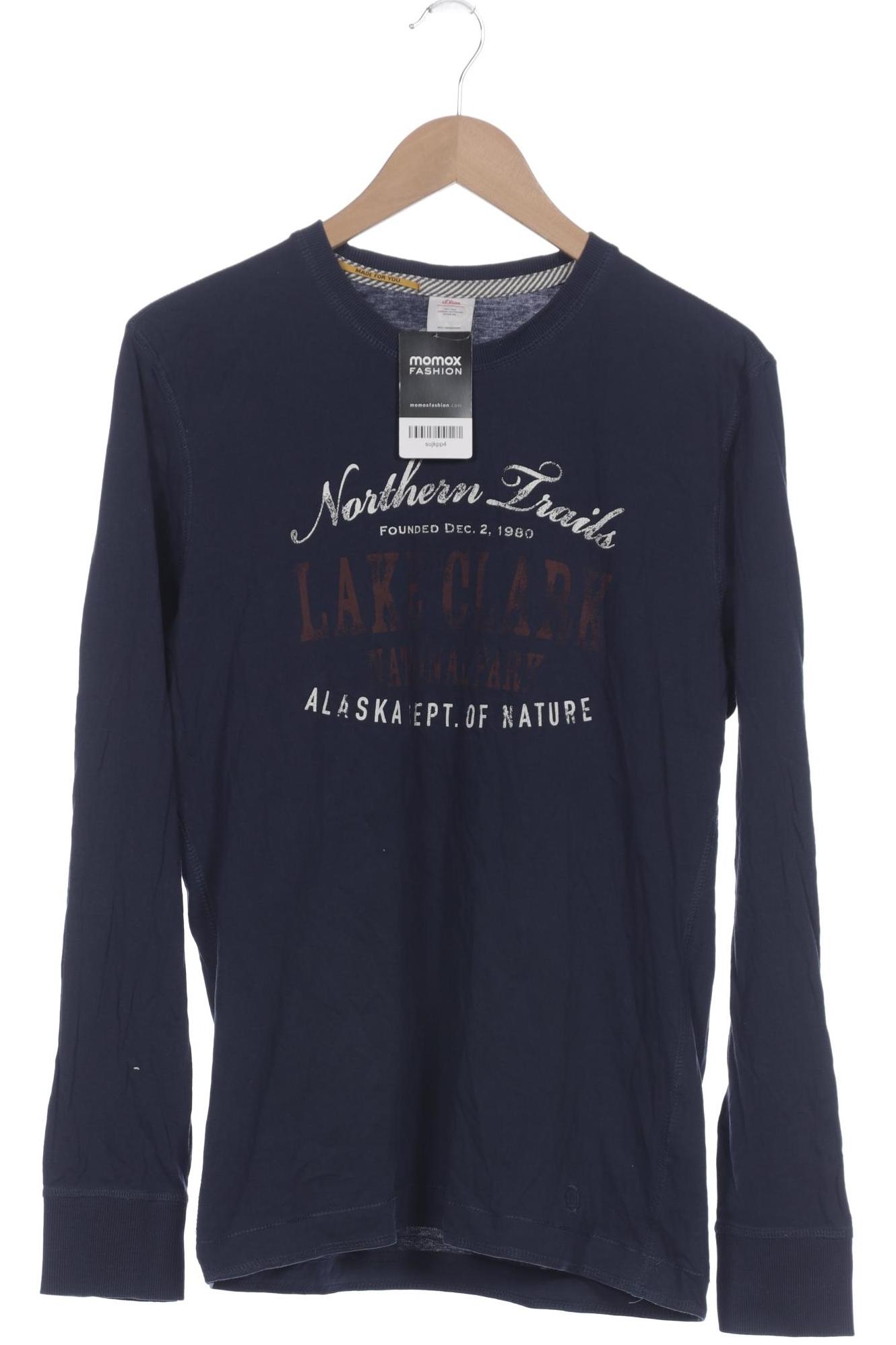 

s.Oliver Herren Langarmshirt, marineblau, Gr. 52