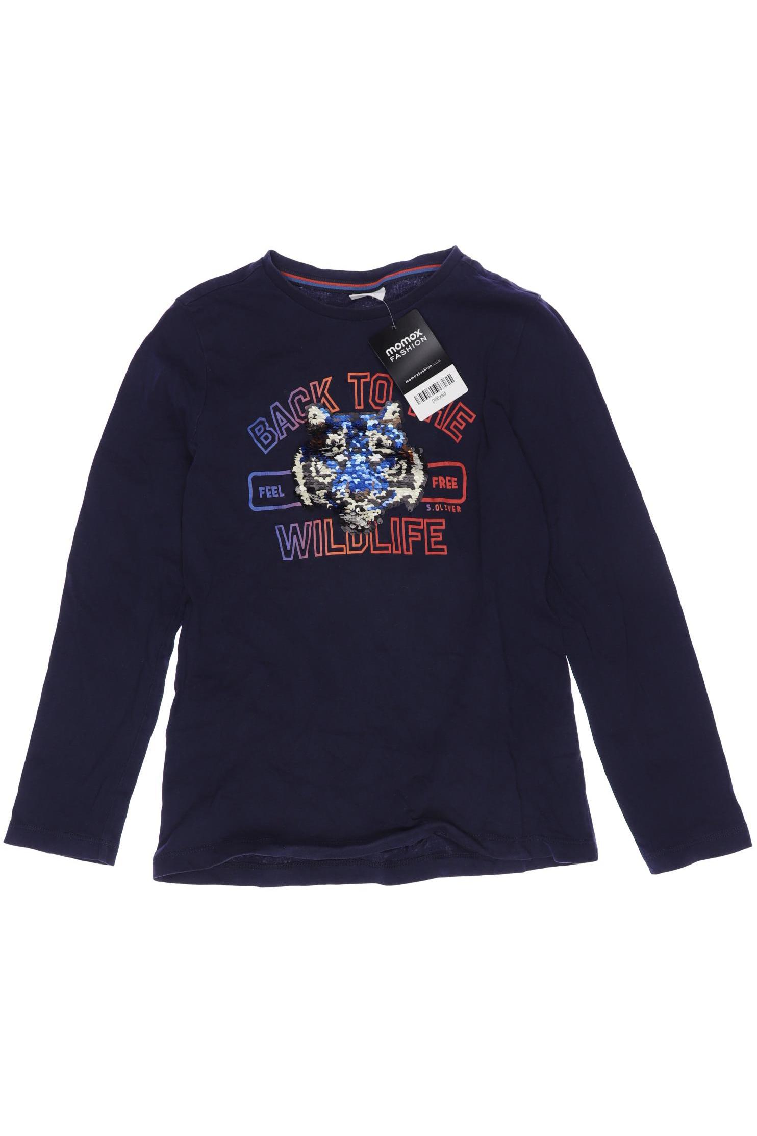 

s.Oliver Herren Langarmshirt, marineblau, Gr. 140