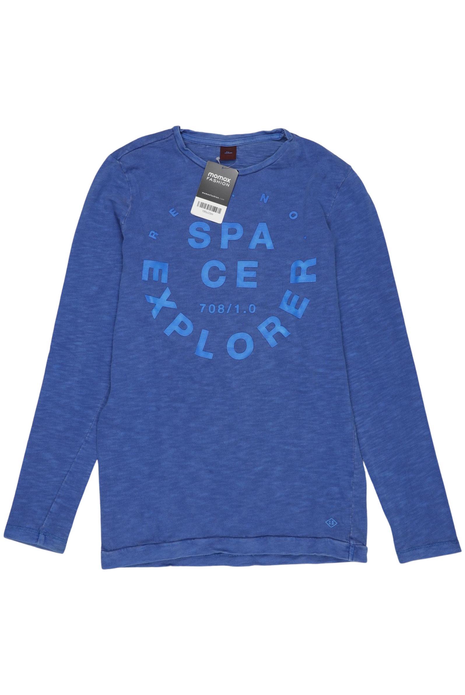 

s.Oliver Herren Langarmshirt, blau, Gr. 164